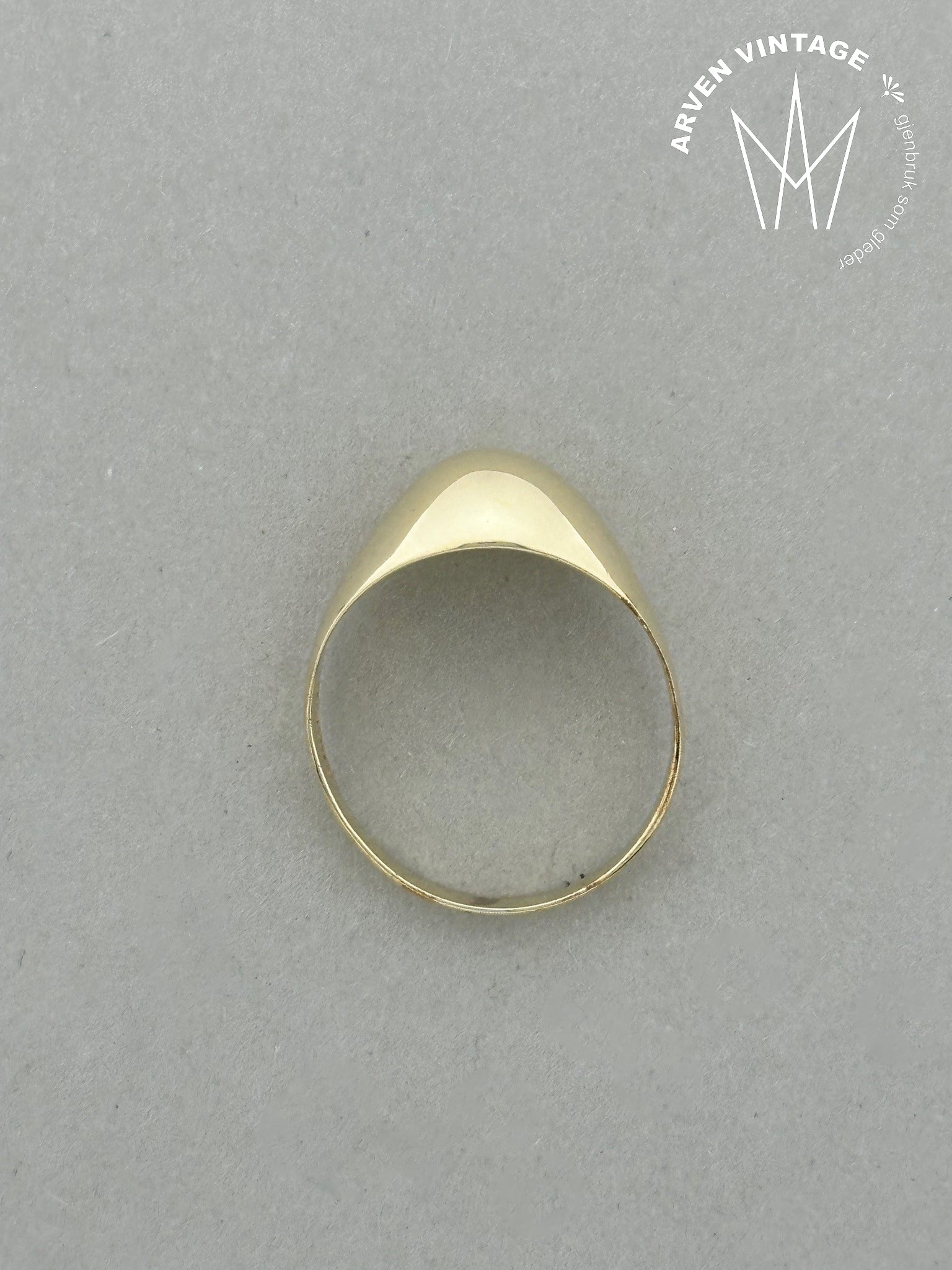 Vintage ring gult gull str 52