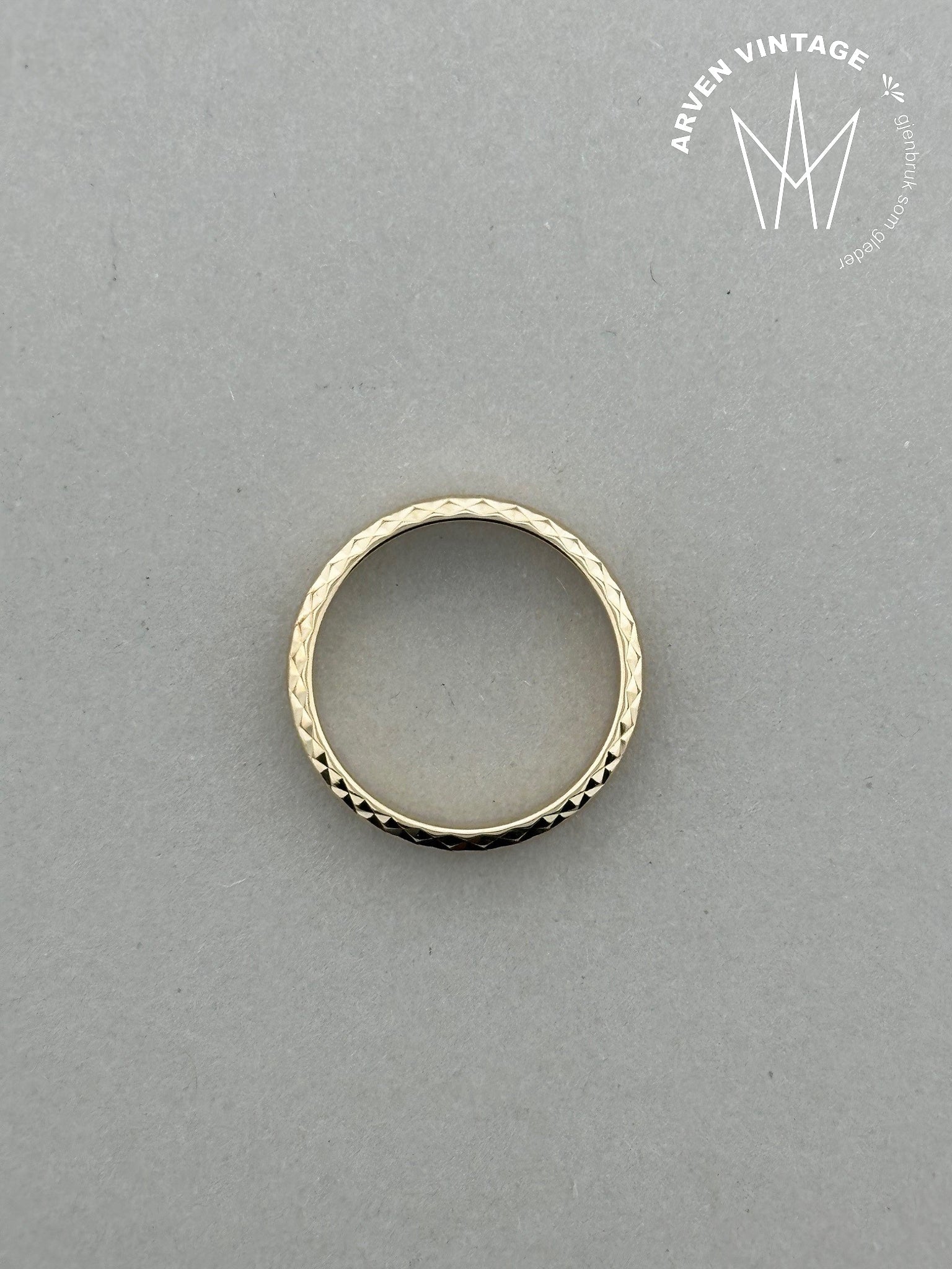 Vintage ring gult gull str 53