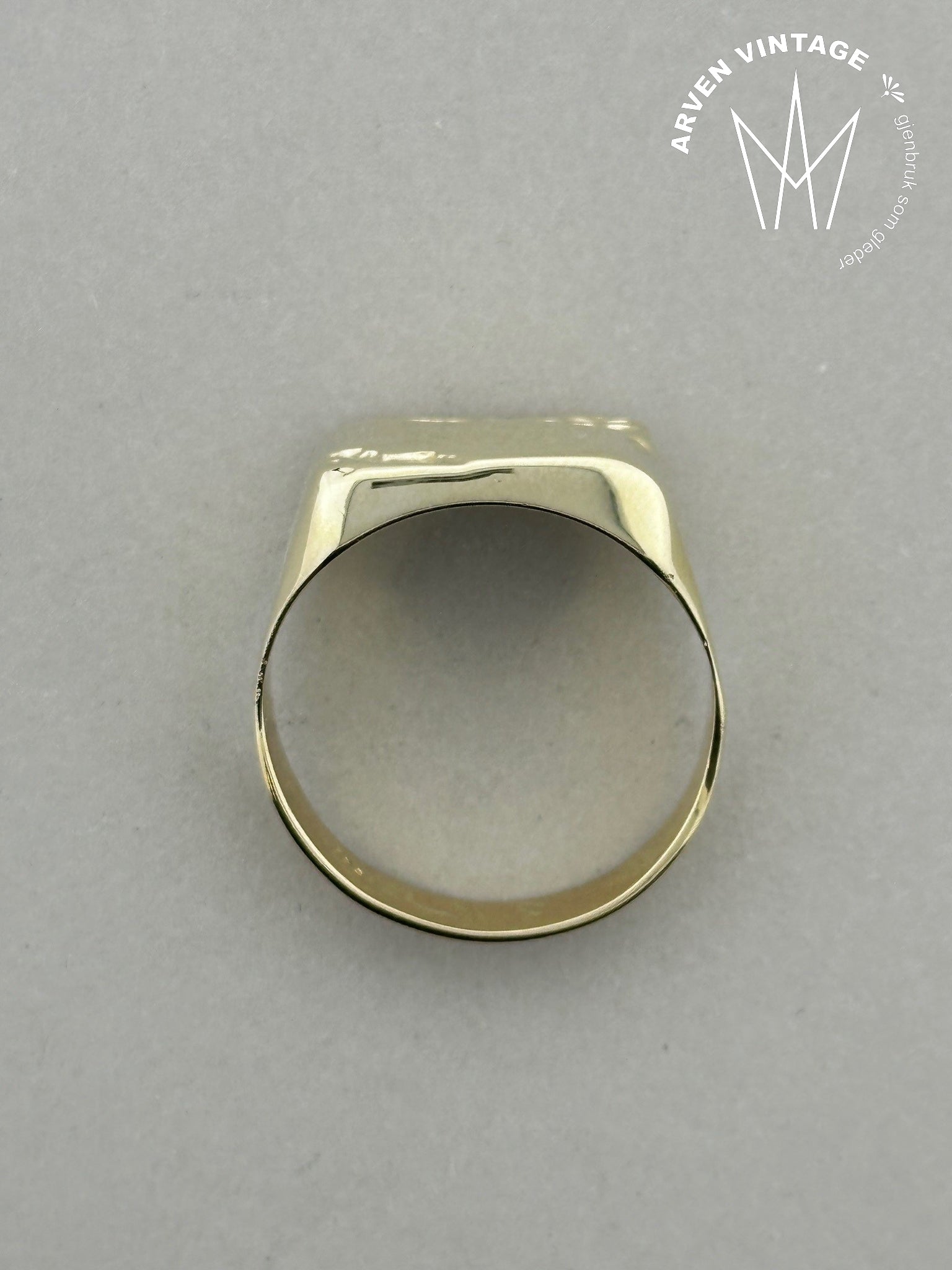 Vintage ring gult gull str 70