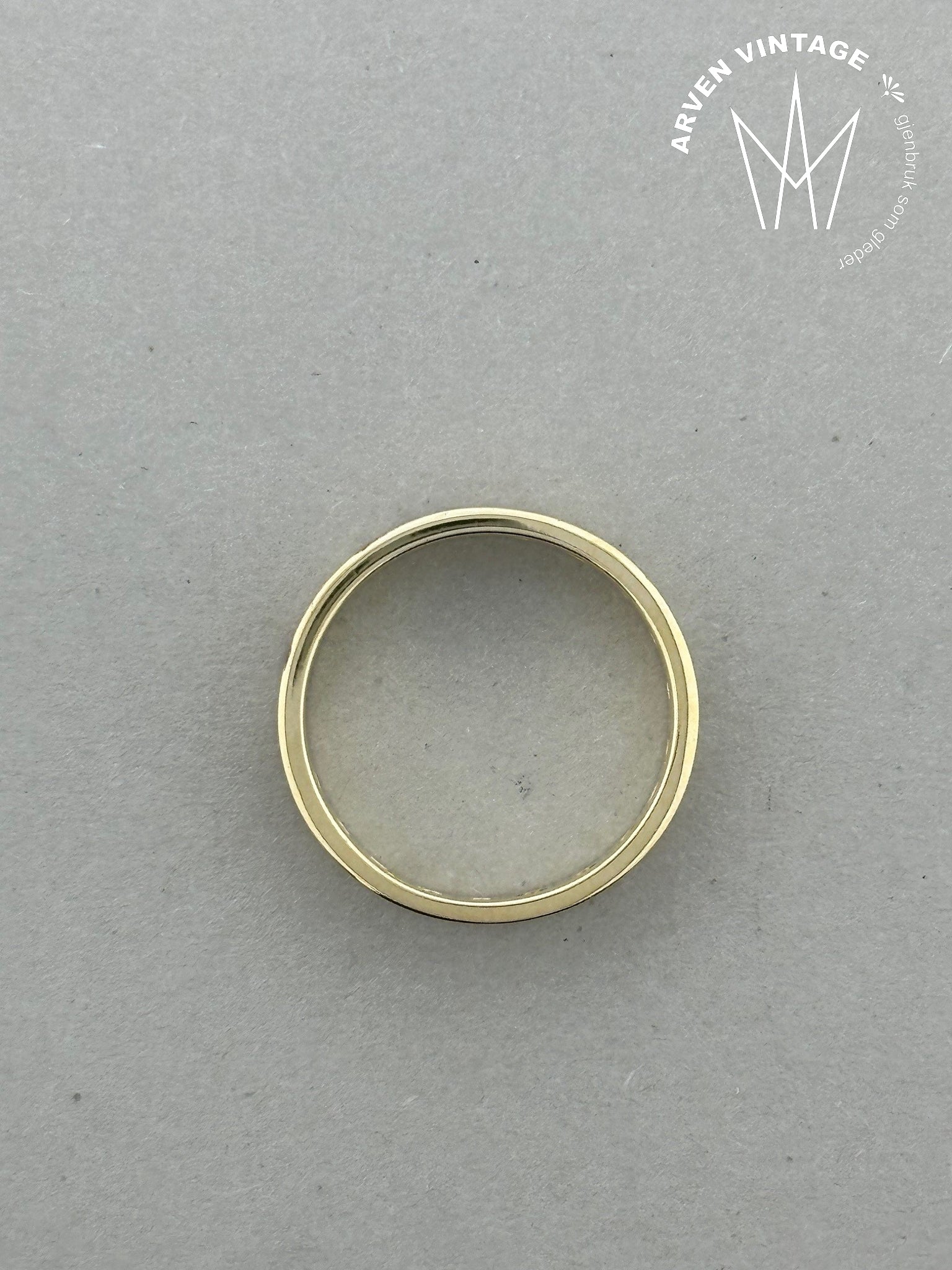 Vintage ring gult gull str 53