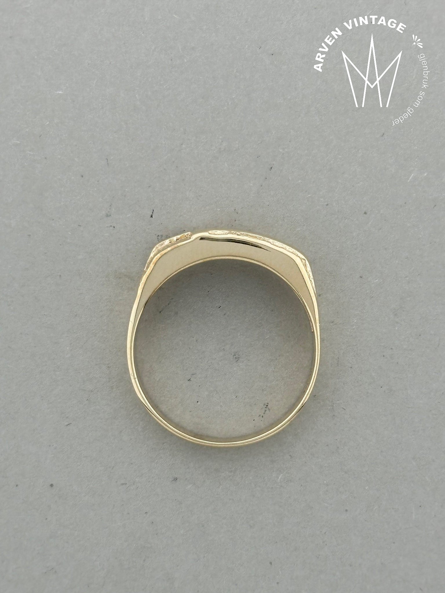 Vintage ring gult gull str 63