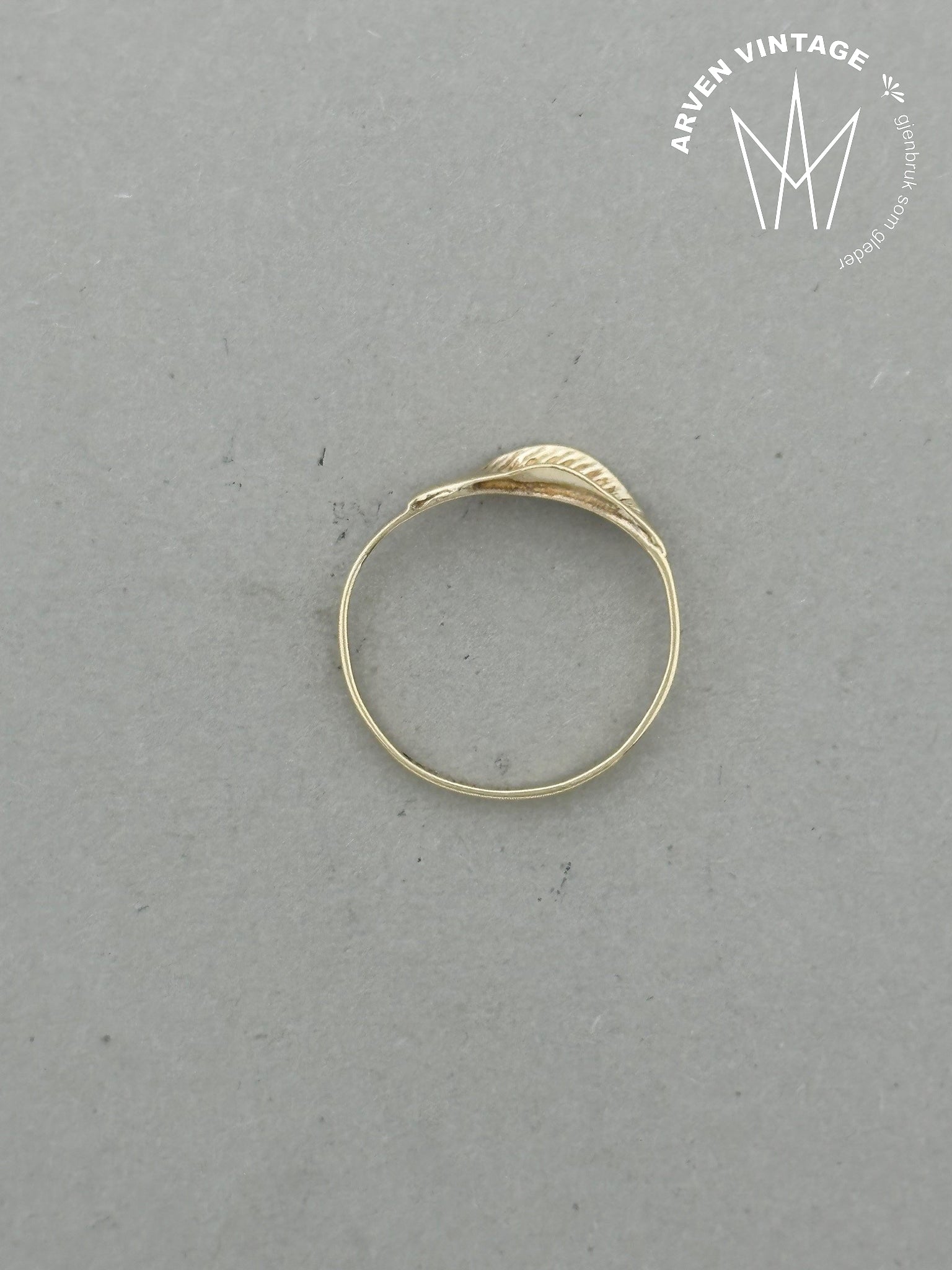 Vintage ring gult gull str 50