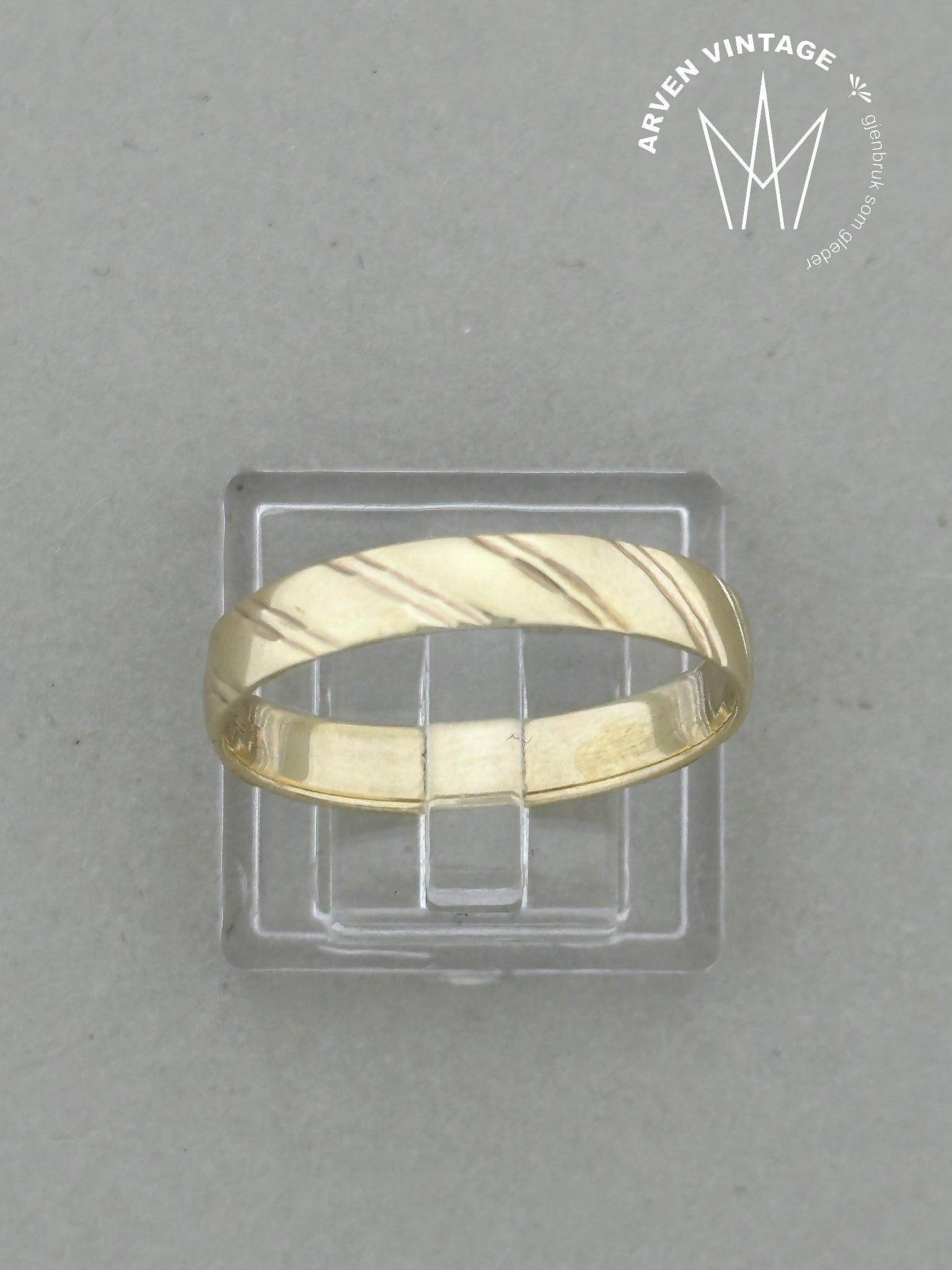 Vintage ring gult gull str 63