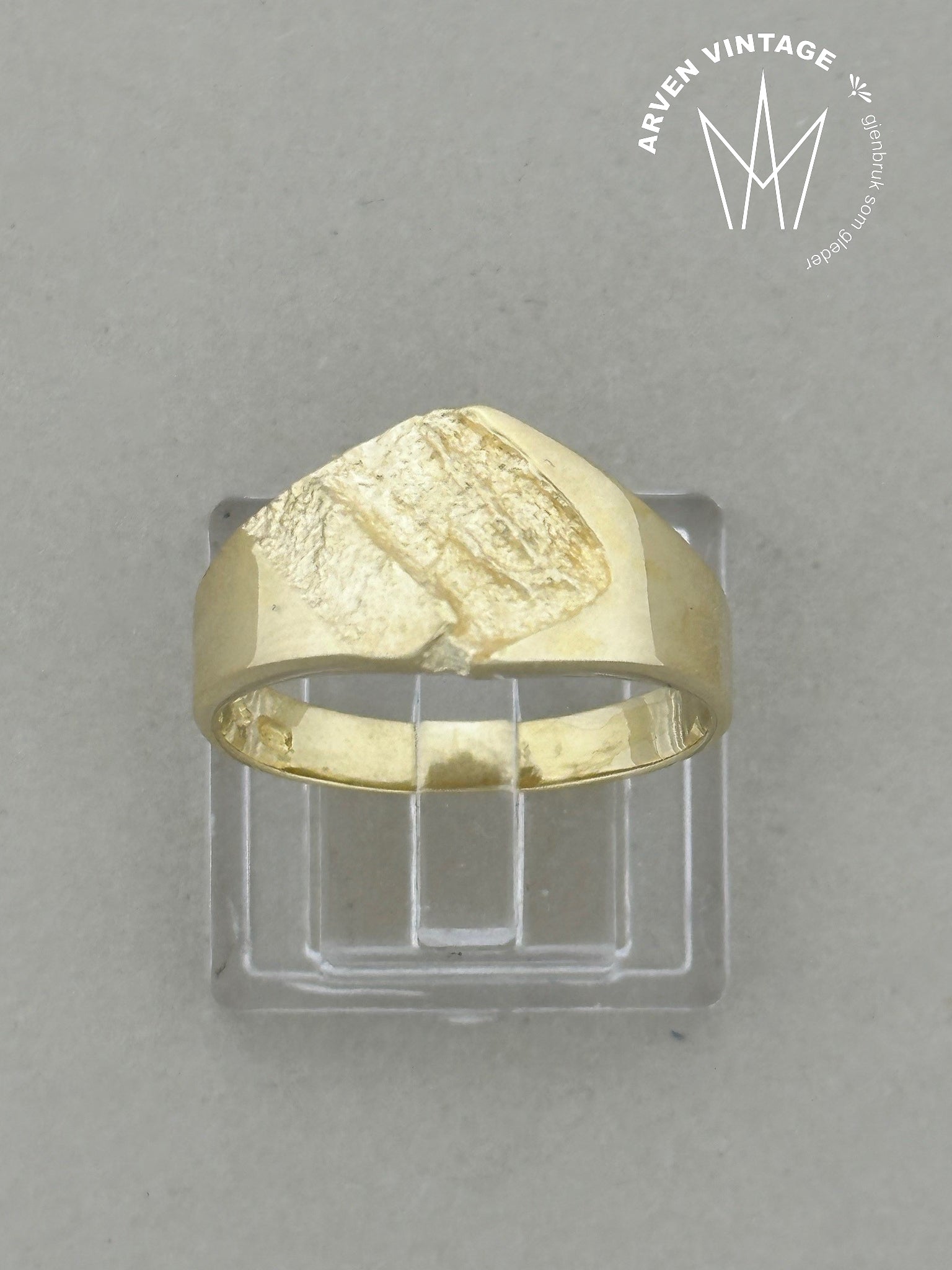 Vintage ring gult gull str 57