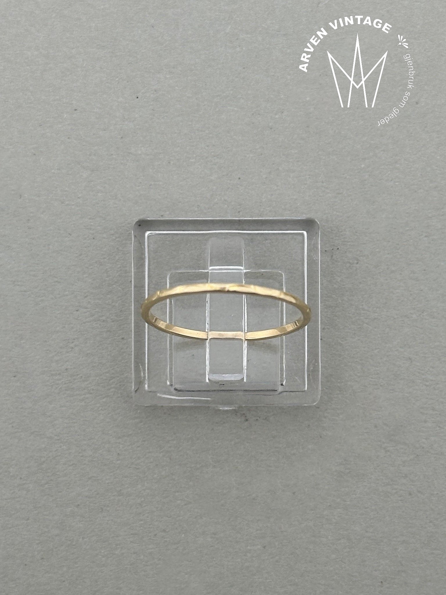Vintage ring gult gull str 52