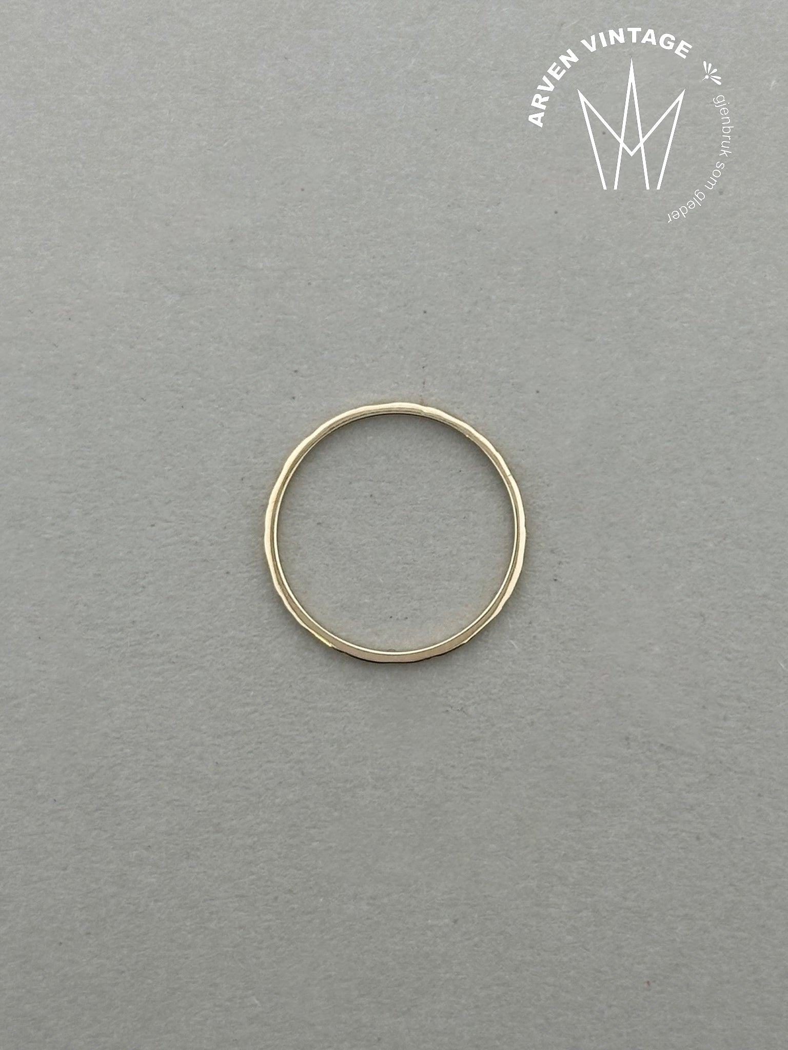 Vintage ring gult gull str 52