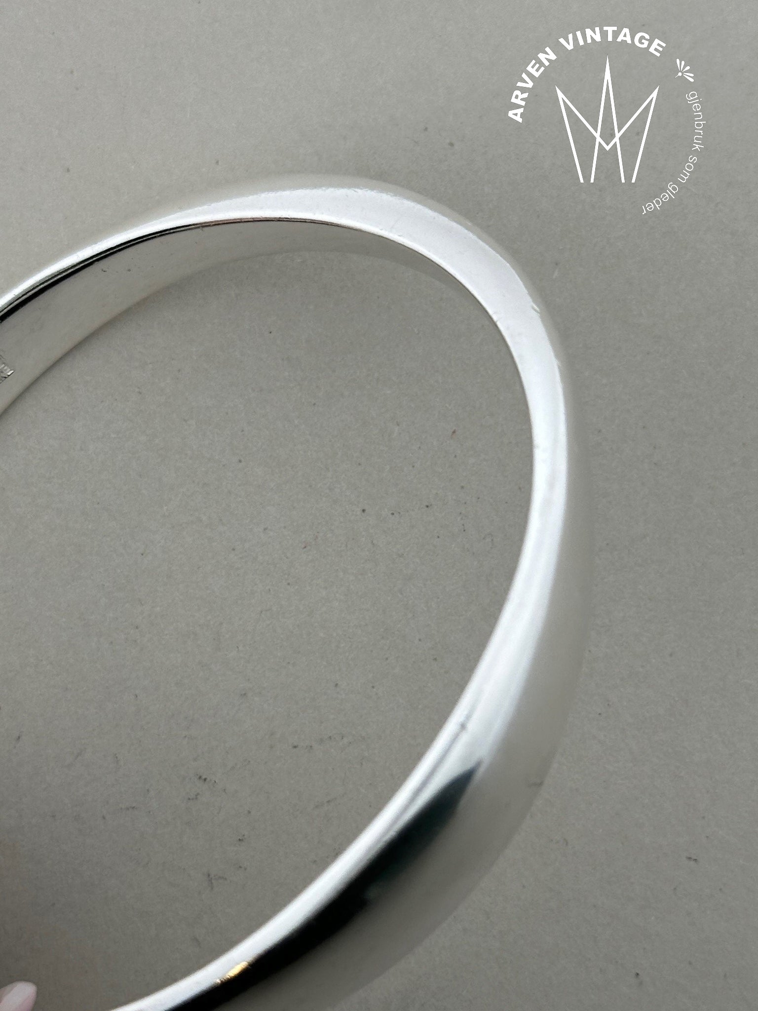 Vintage D-A sølv armring