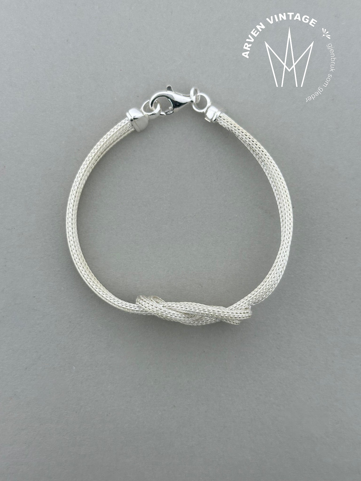 Vintage sølv armbånd 19cm