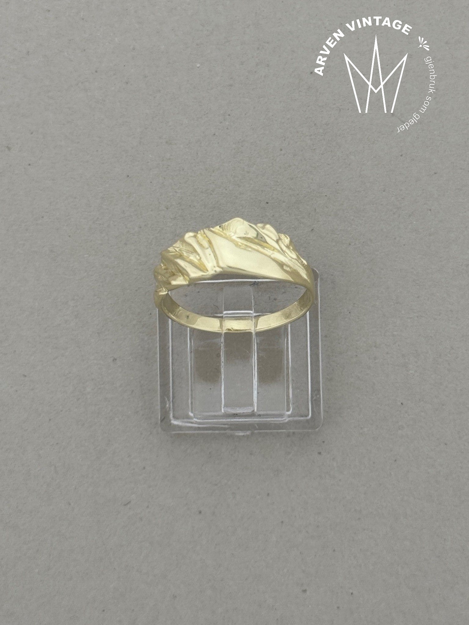 Vintage ring gult gull str 57