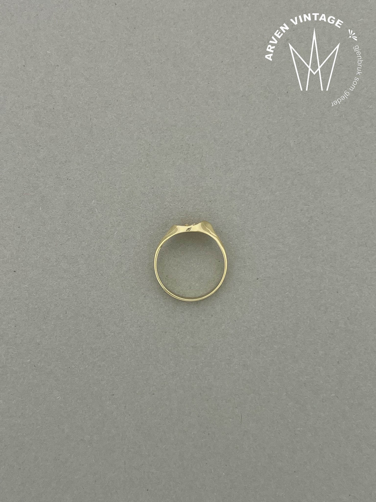 Vintage ring gult gull str 54