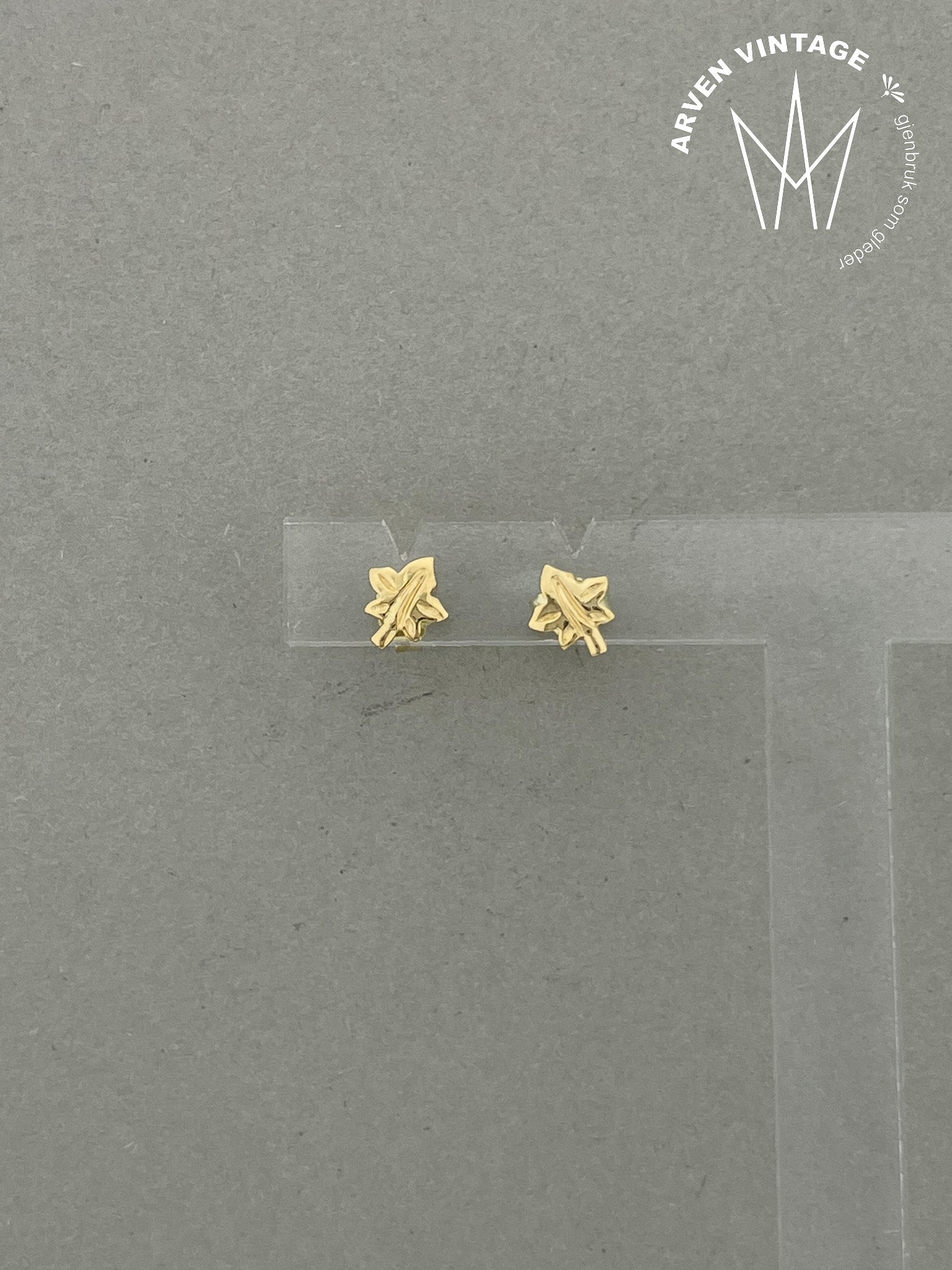 Vintage ørepynt gult gull 18K