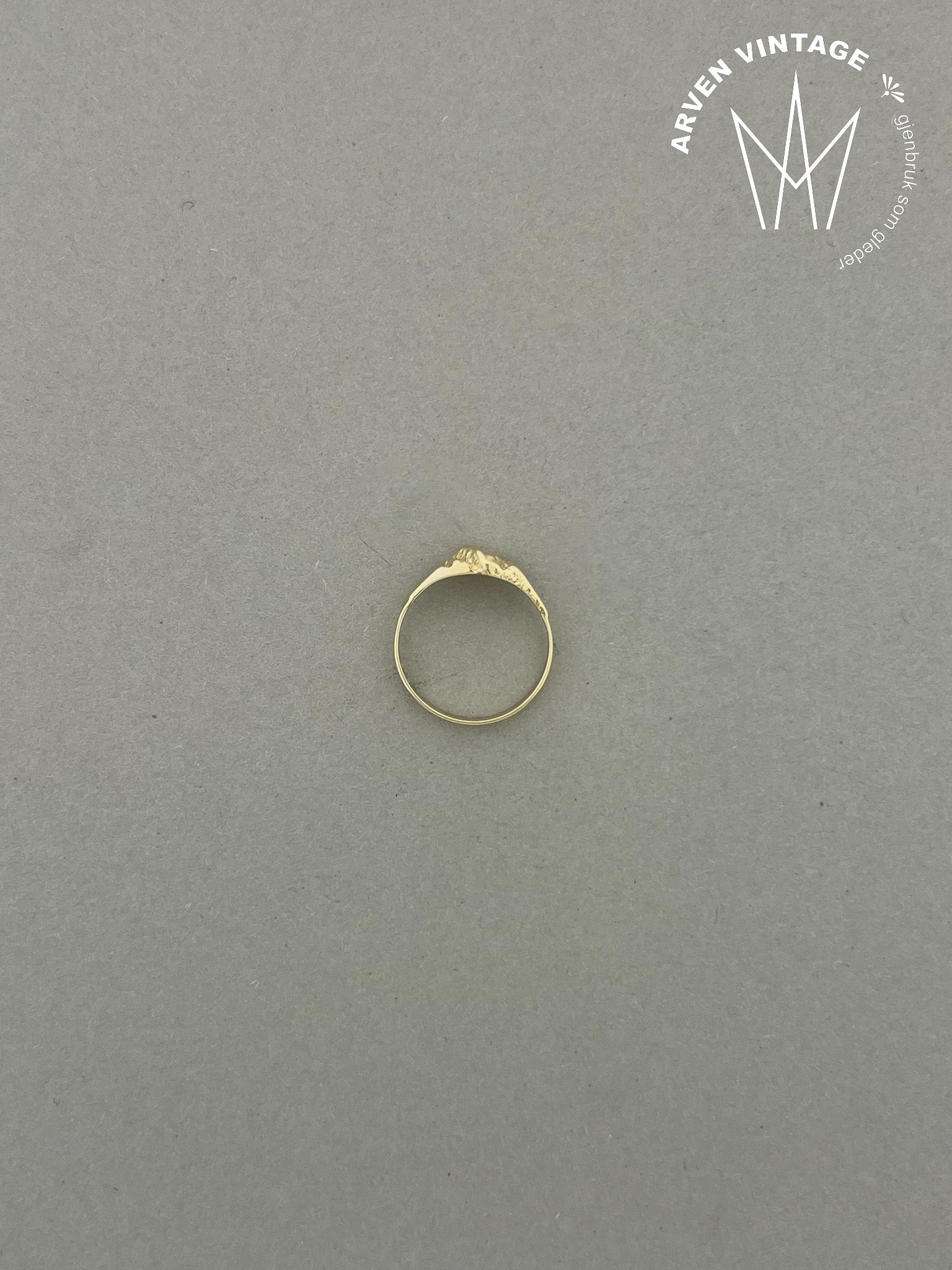 Vintage ring gult gull str 56
