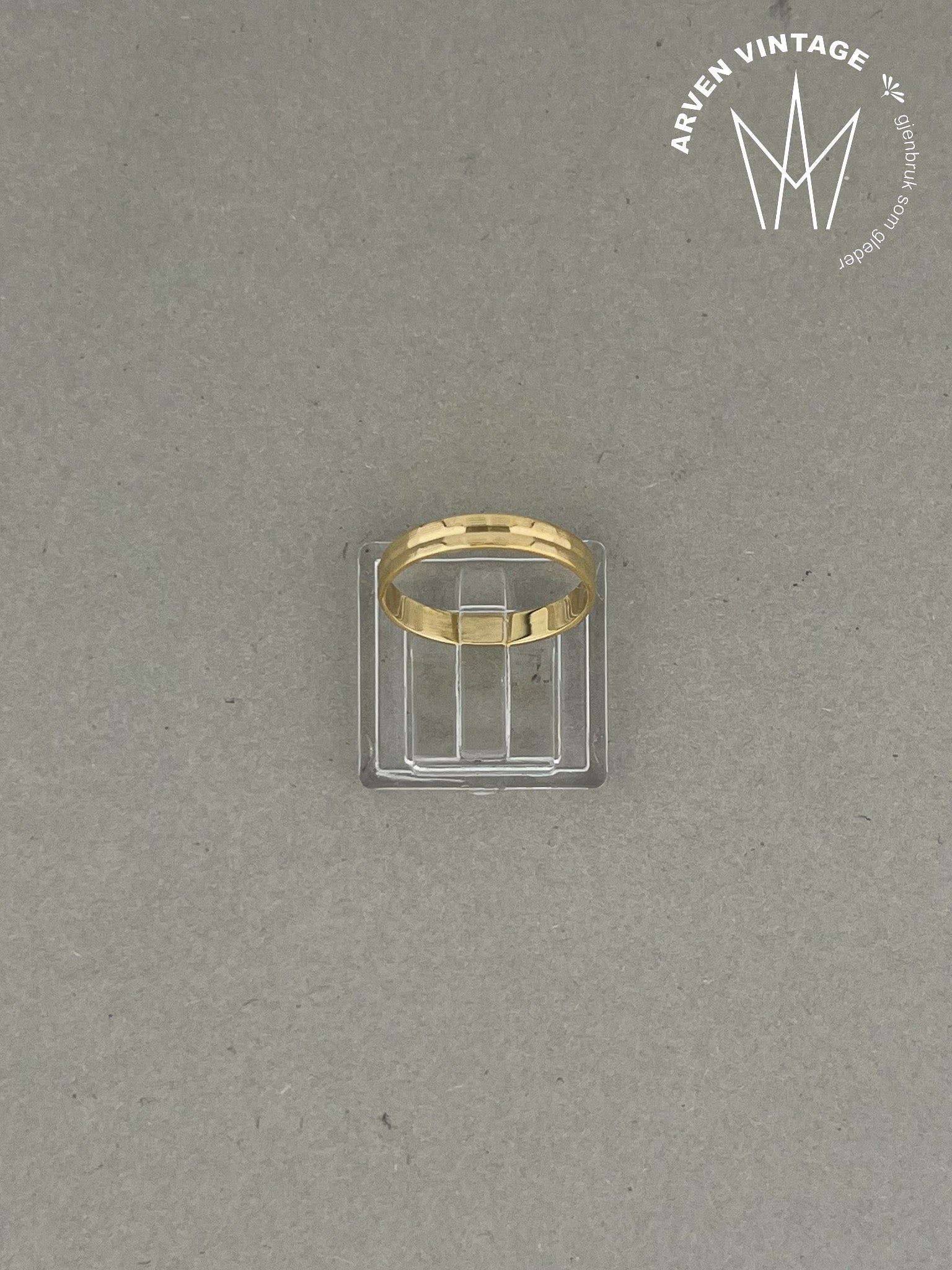 Vintage ring gult gull str 52