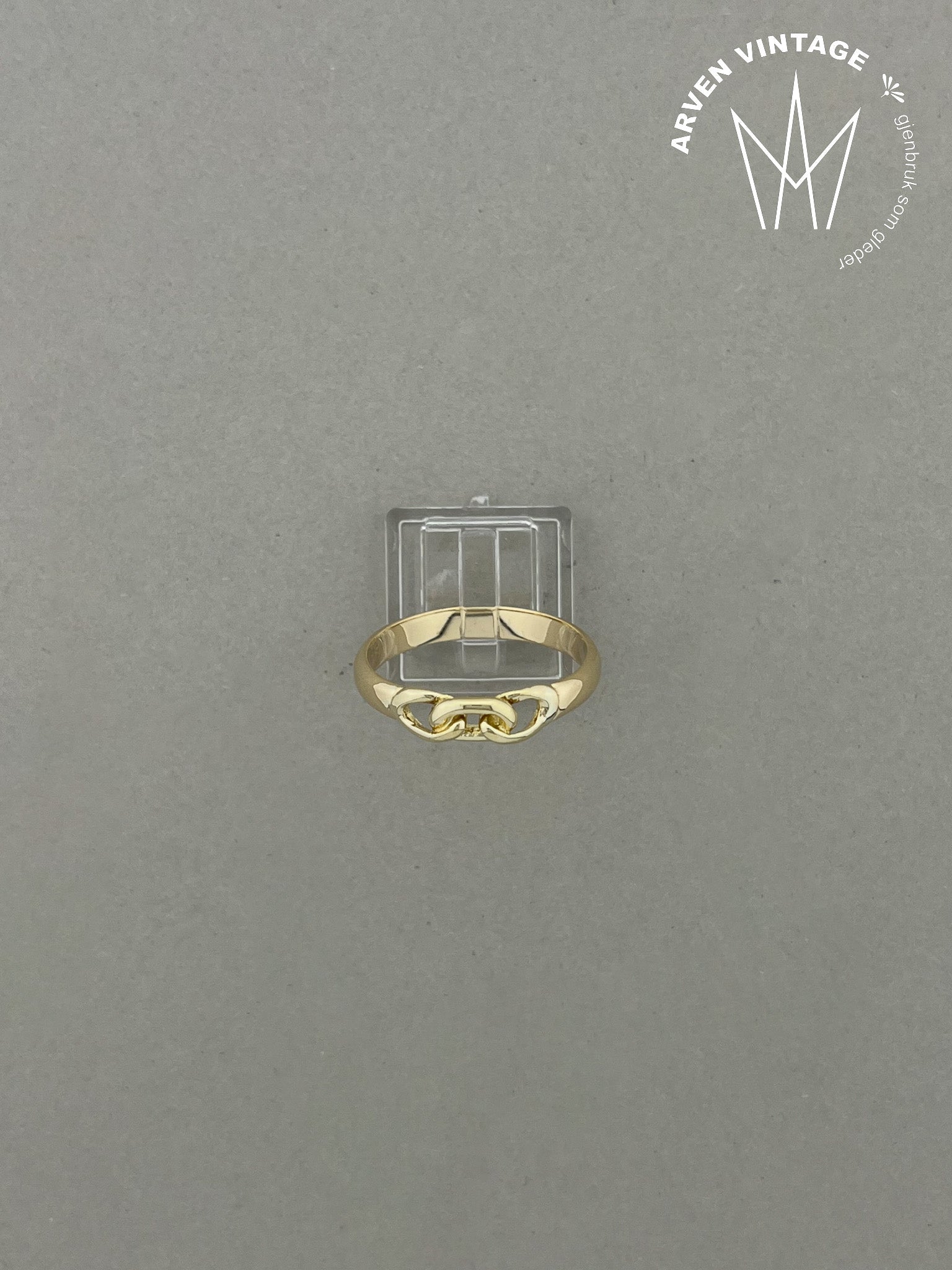 Vintage ring i gult gull str 73