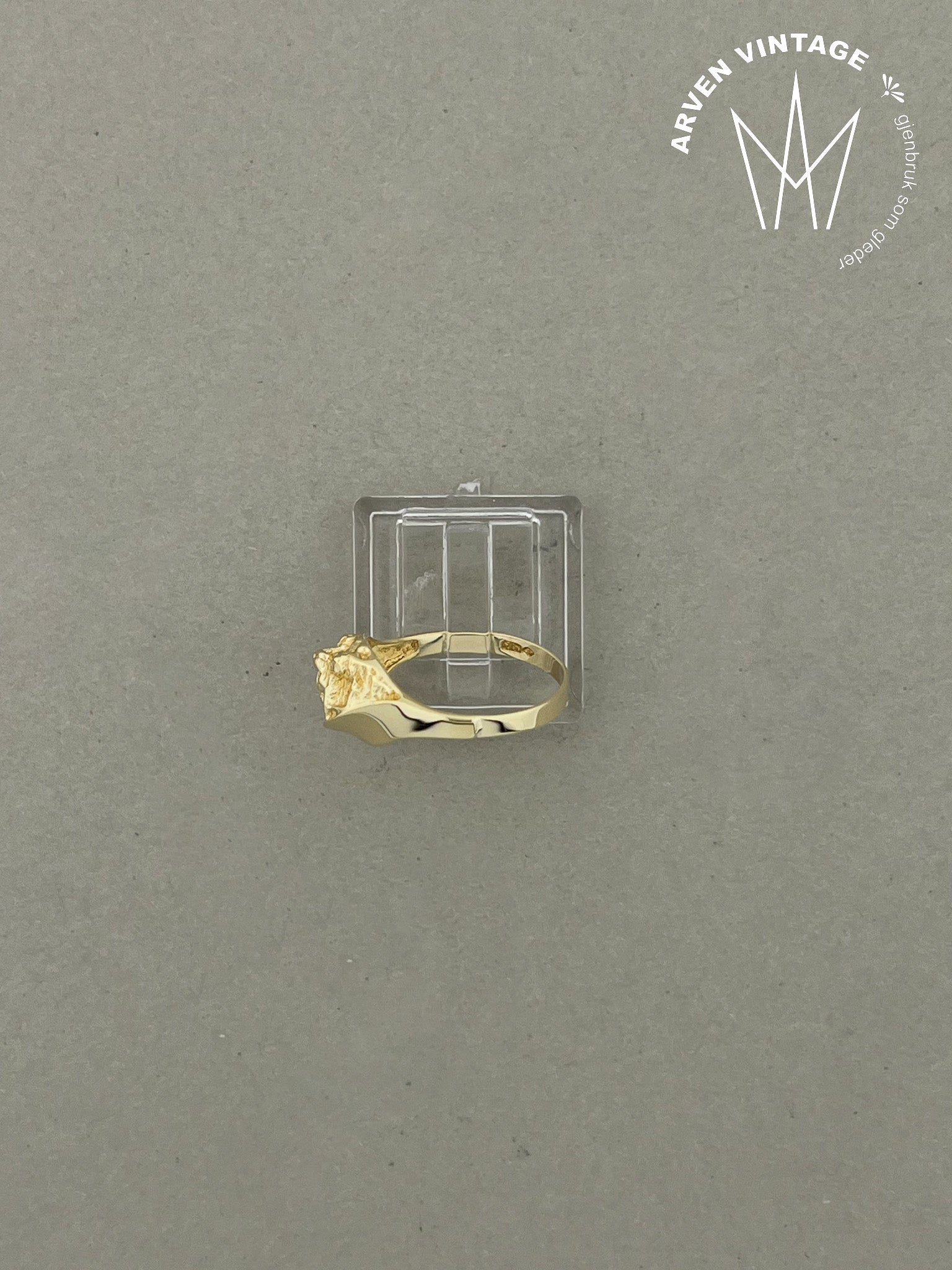 Vintage ring gult gull str 55