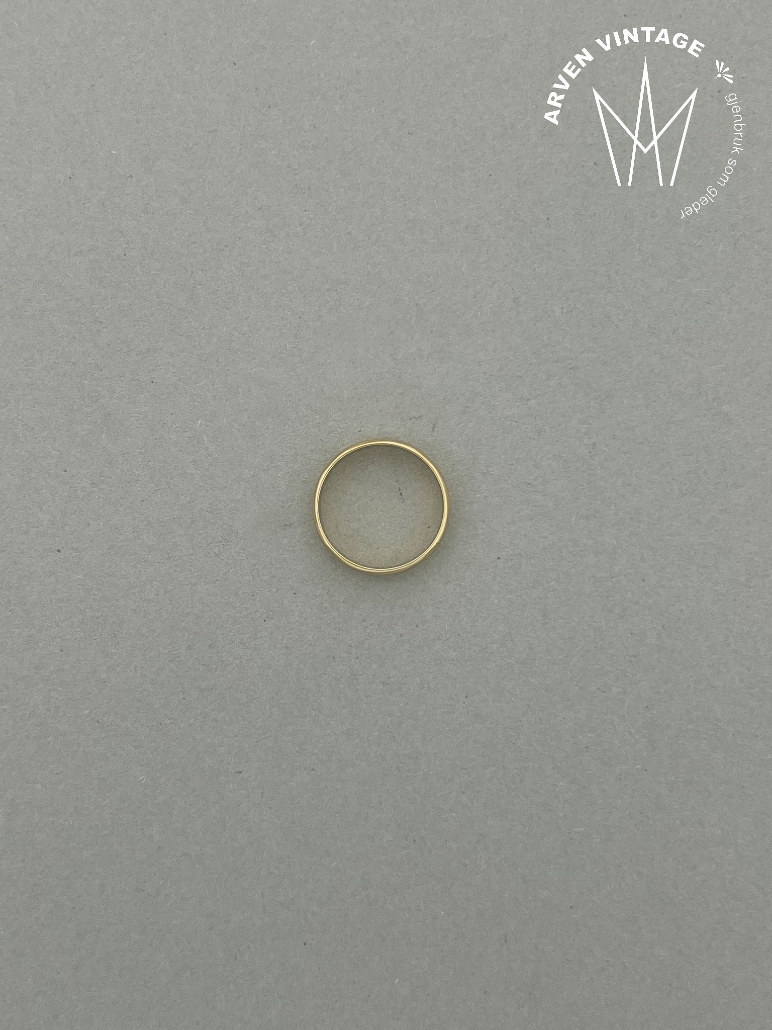 Vintage ring gult gull 18K str 54