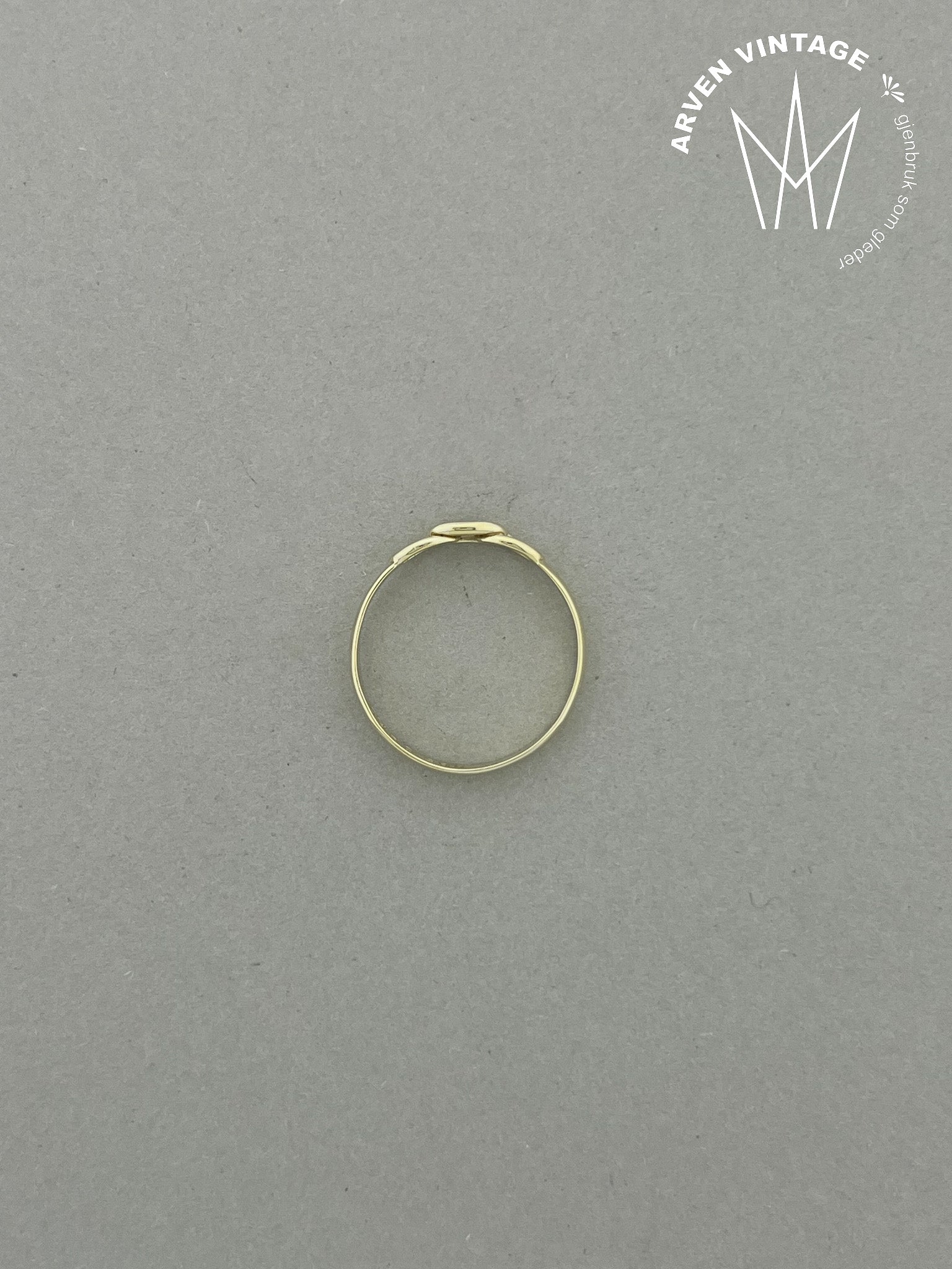 Vintage ring gult gull str 73