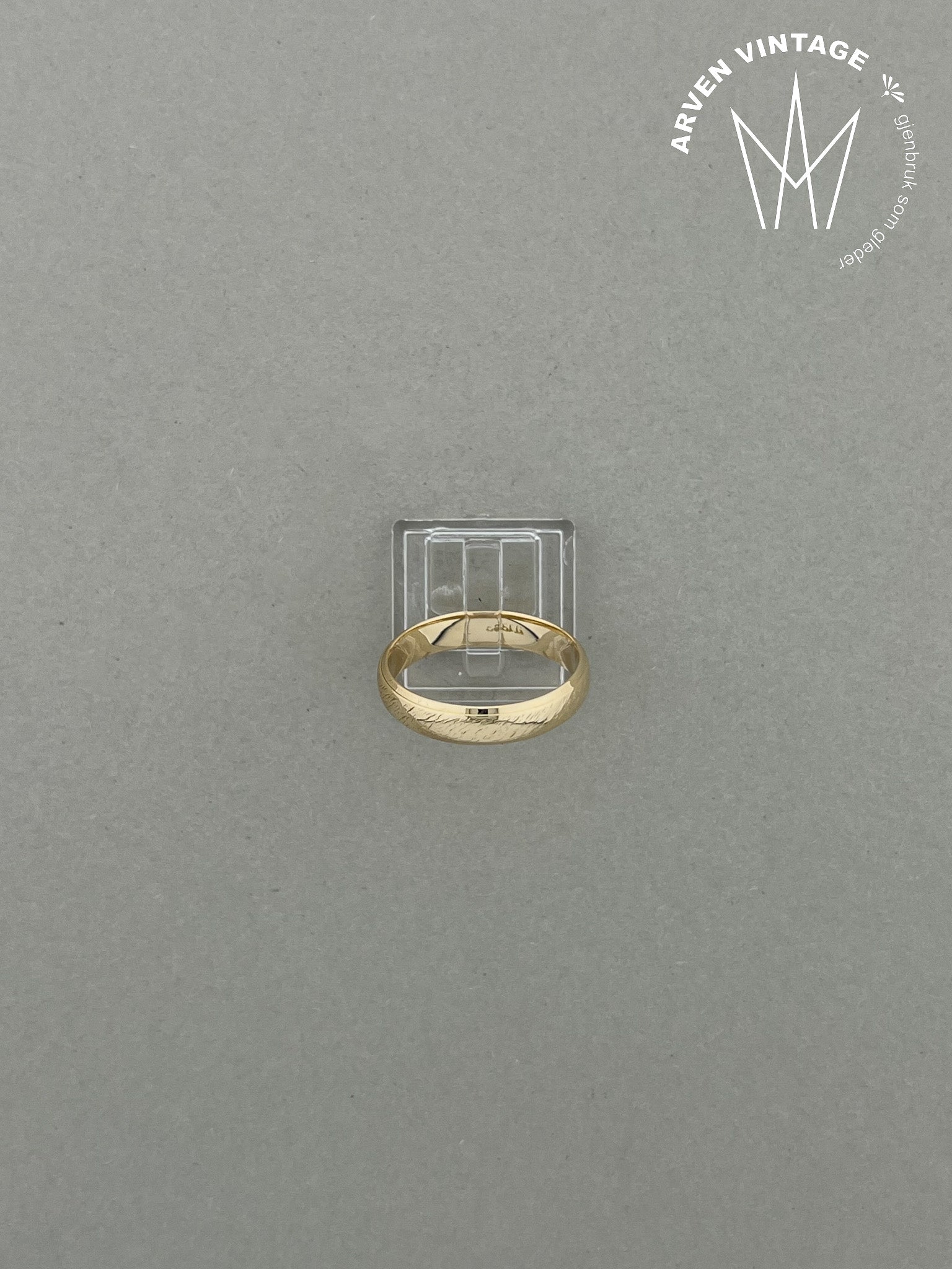 Vintage ring gult gull str 64