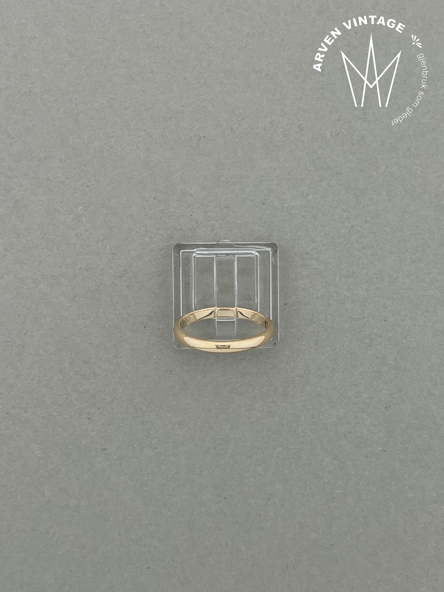 Vintage ring gult gull str 53