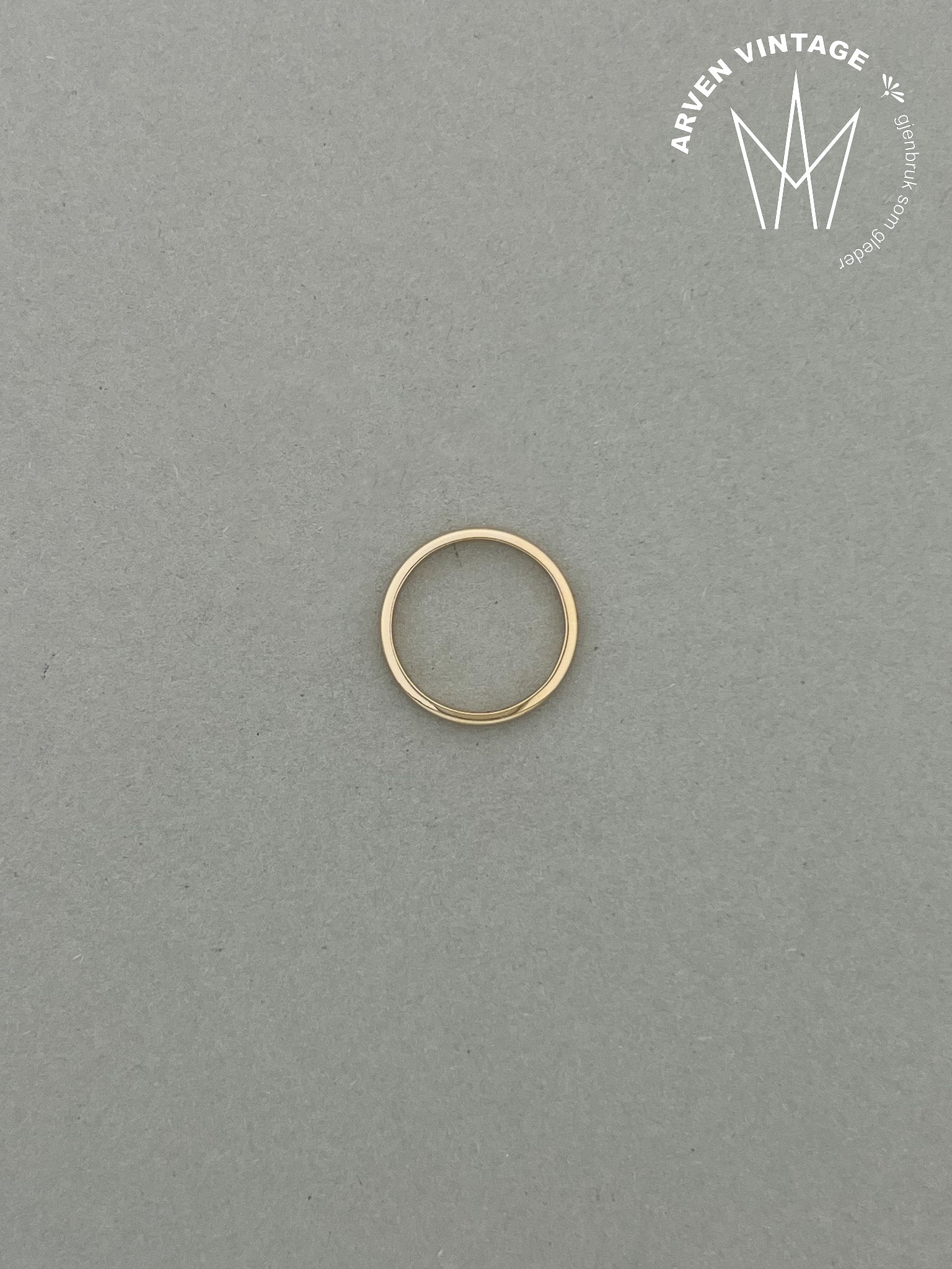 Vintage ring gult gull str 53
