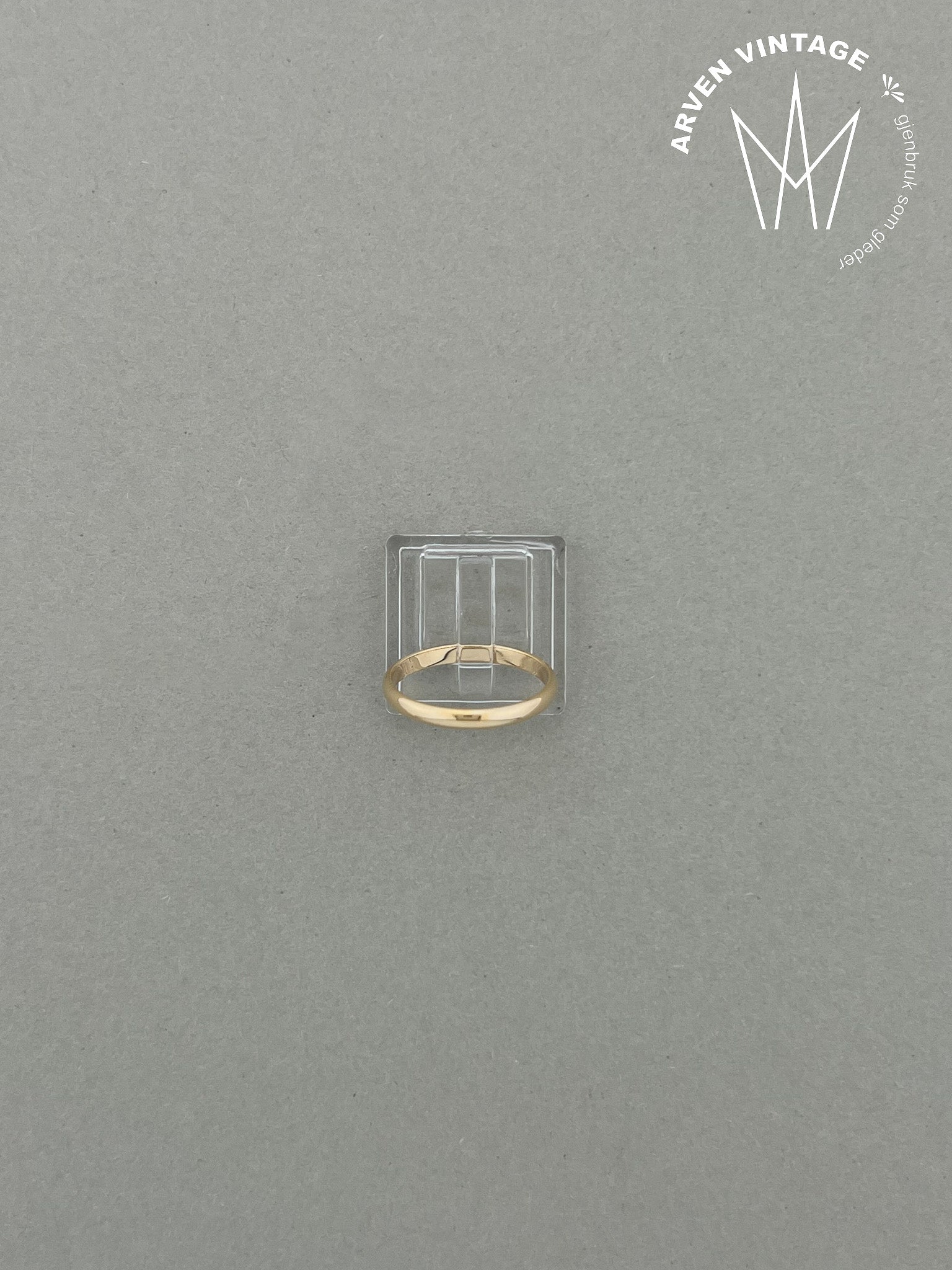 Vintage ring gult gull str 61