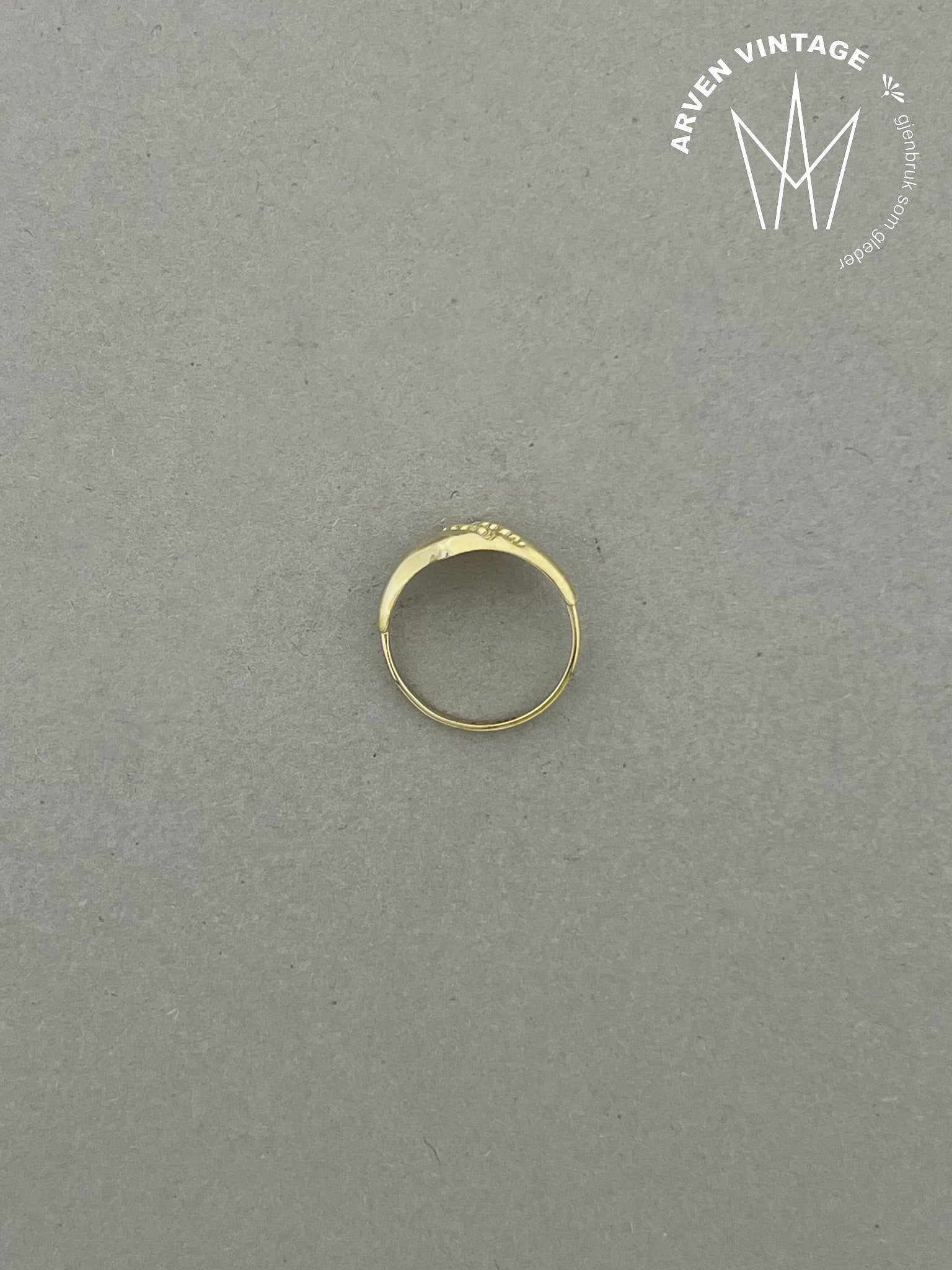 Vintage ring gult gull str 49