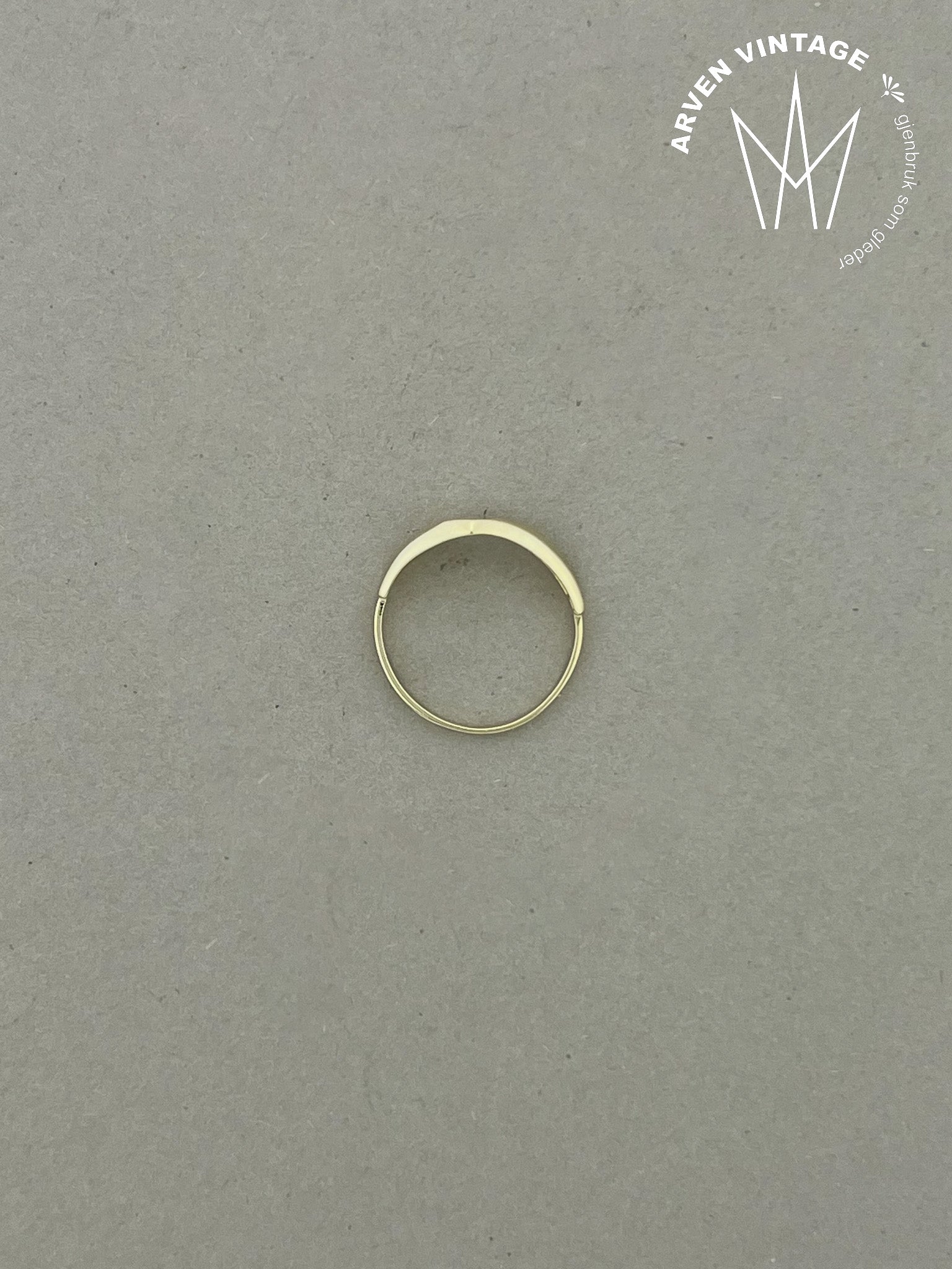 Vintage ring gult gull str 49