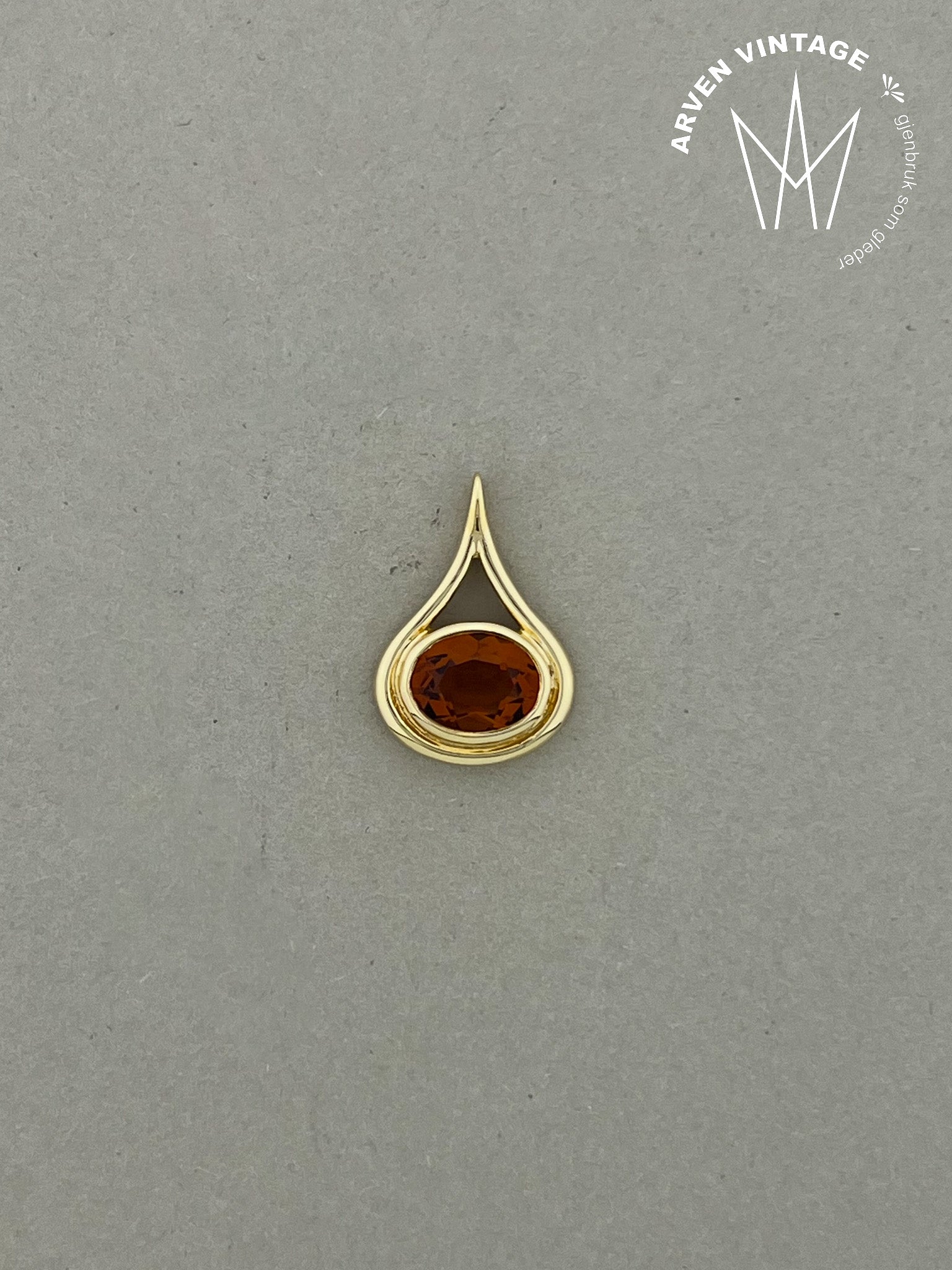 Vintage anheng gult gull 18K
