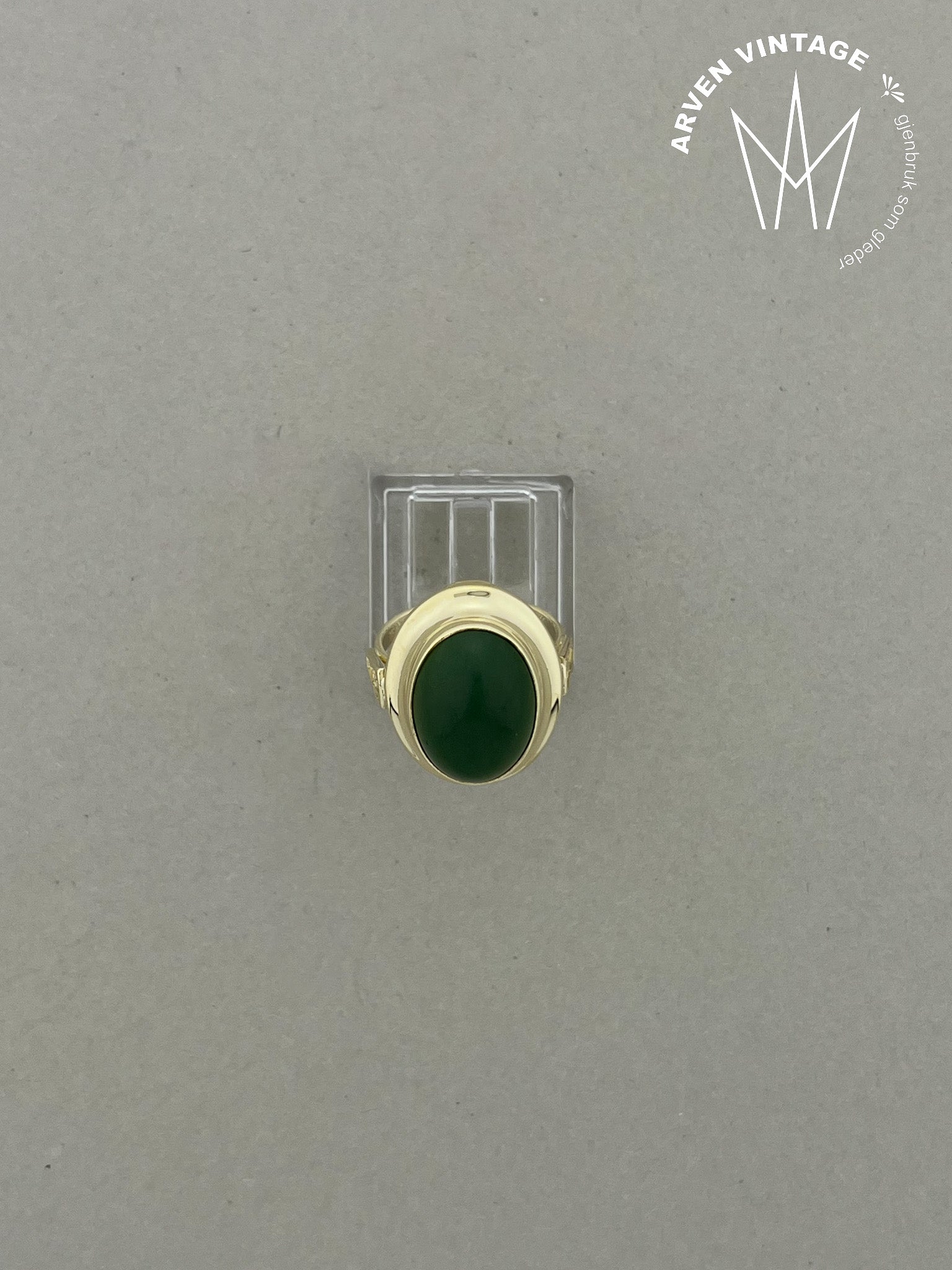 Vintage ring gult gull str 53