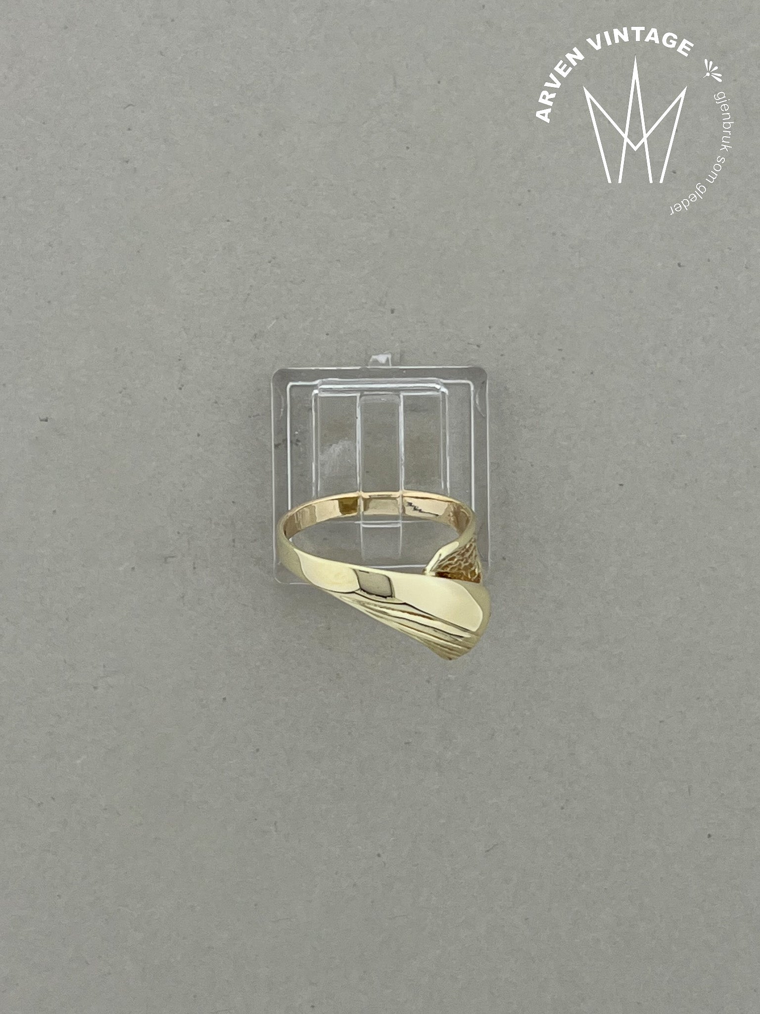 Vintage ring gult gull str 53