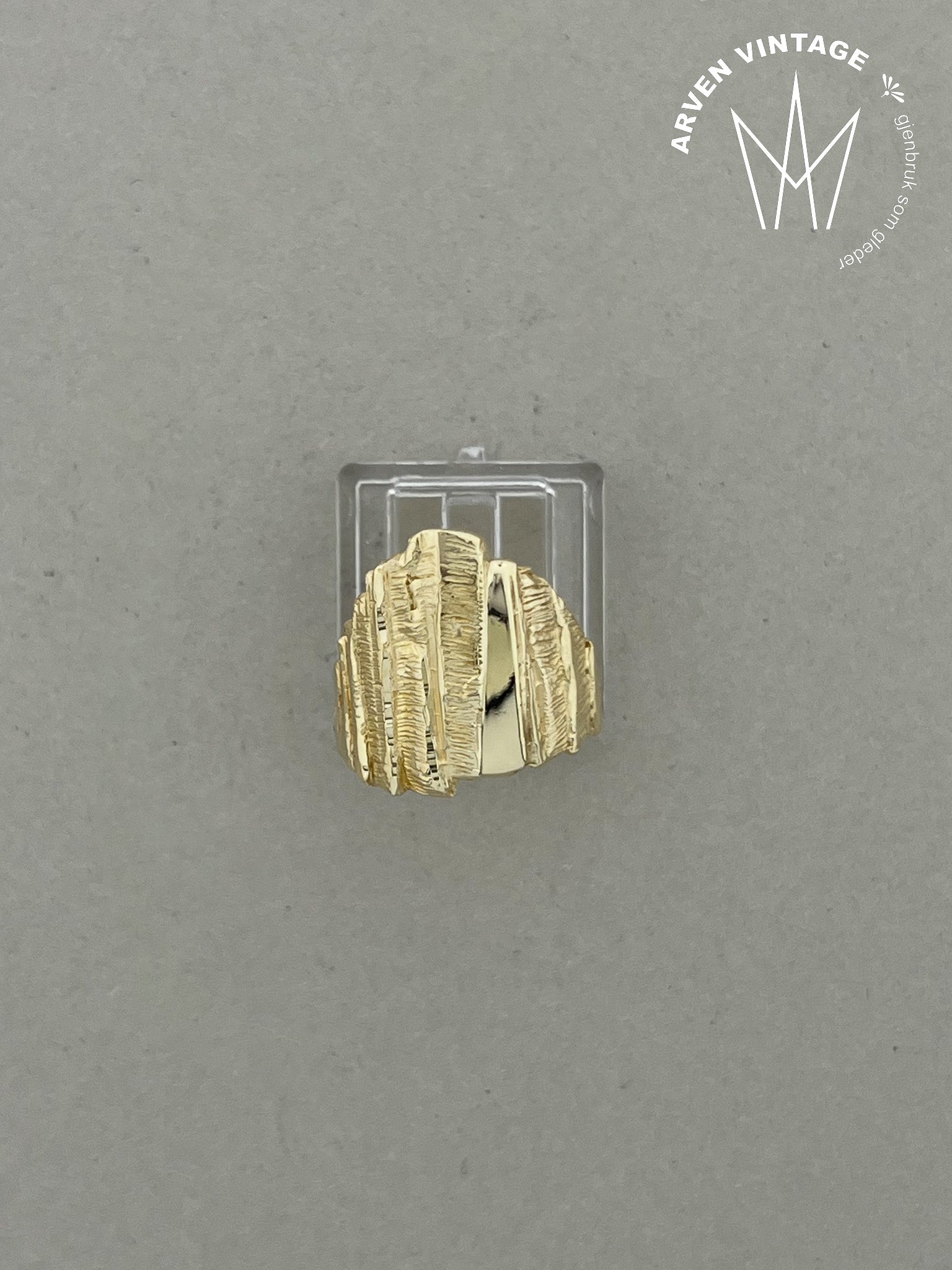 Vintage ring gult gull str 59