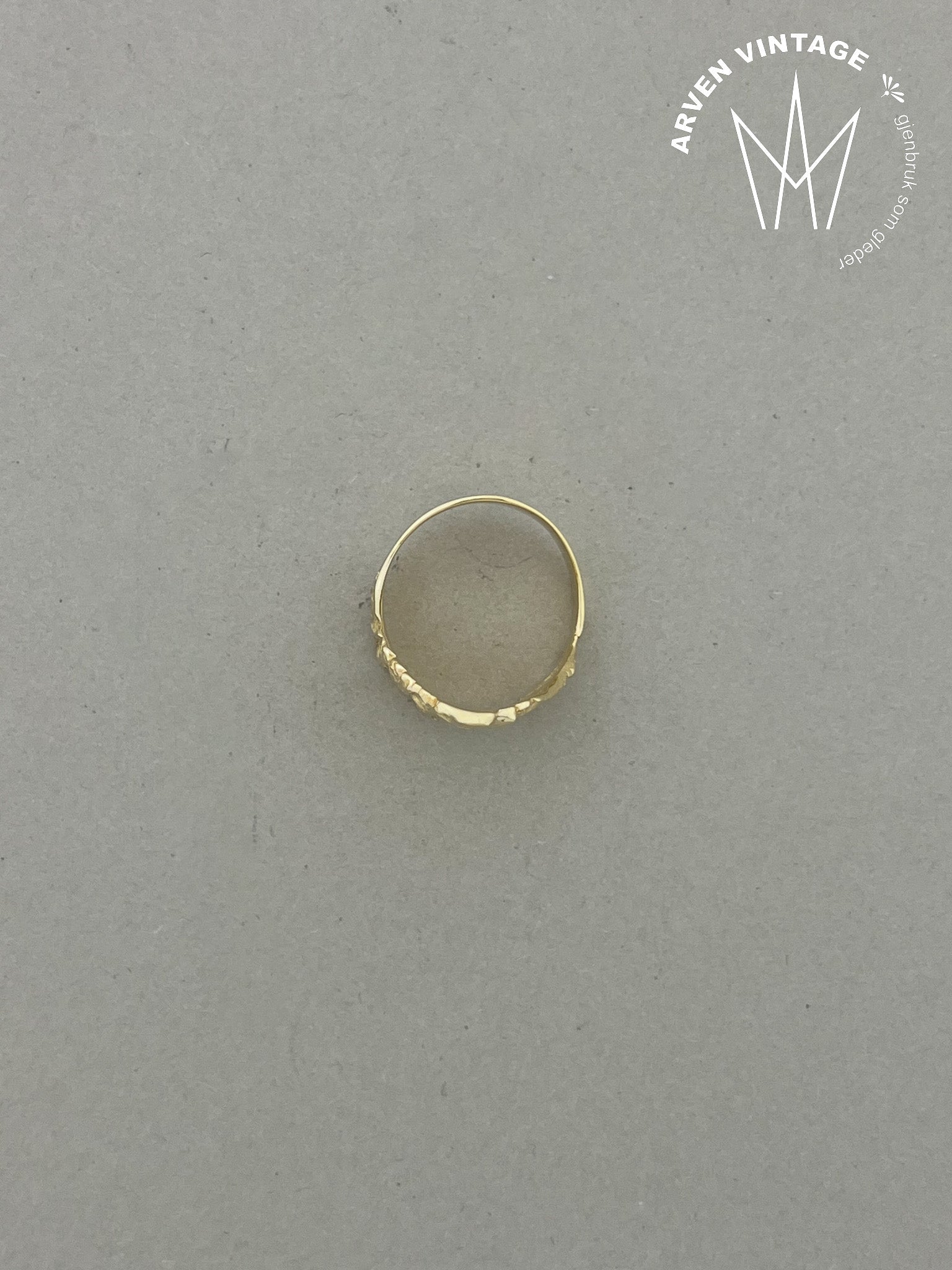 Vintage ring gult gull str 59