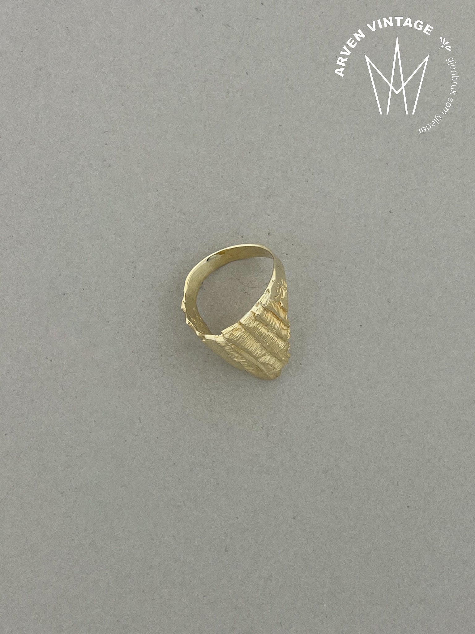 Vintage ring gult gull str 59