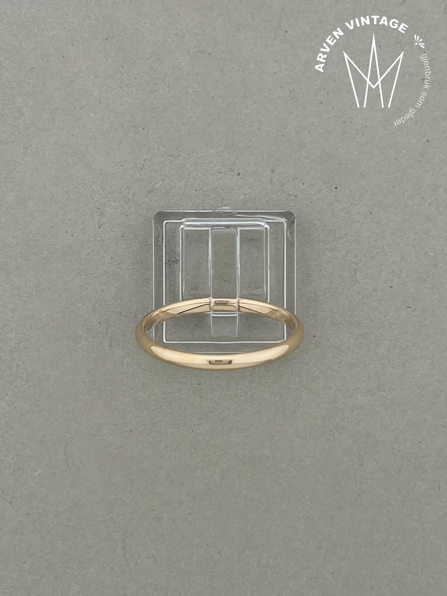Vintage ring gult gull str 66