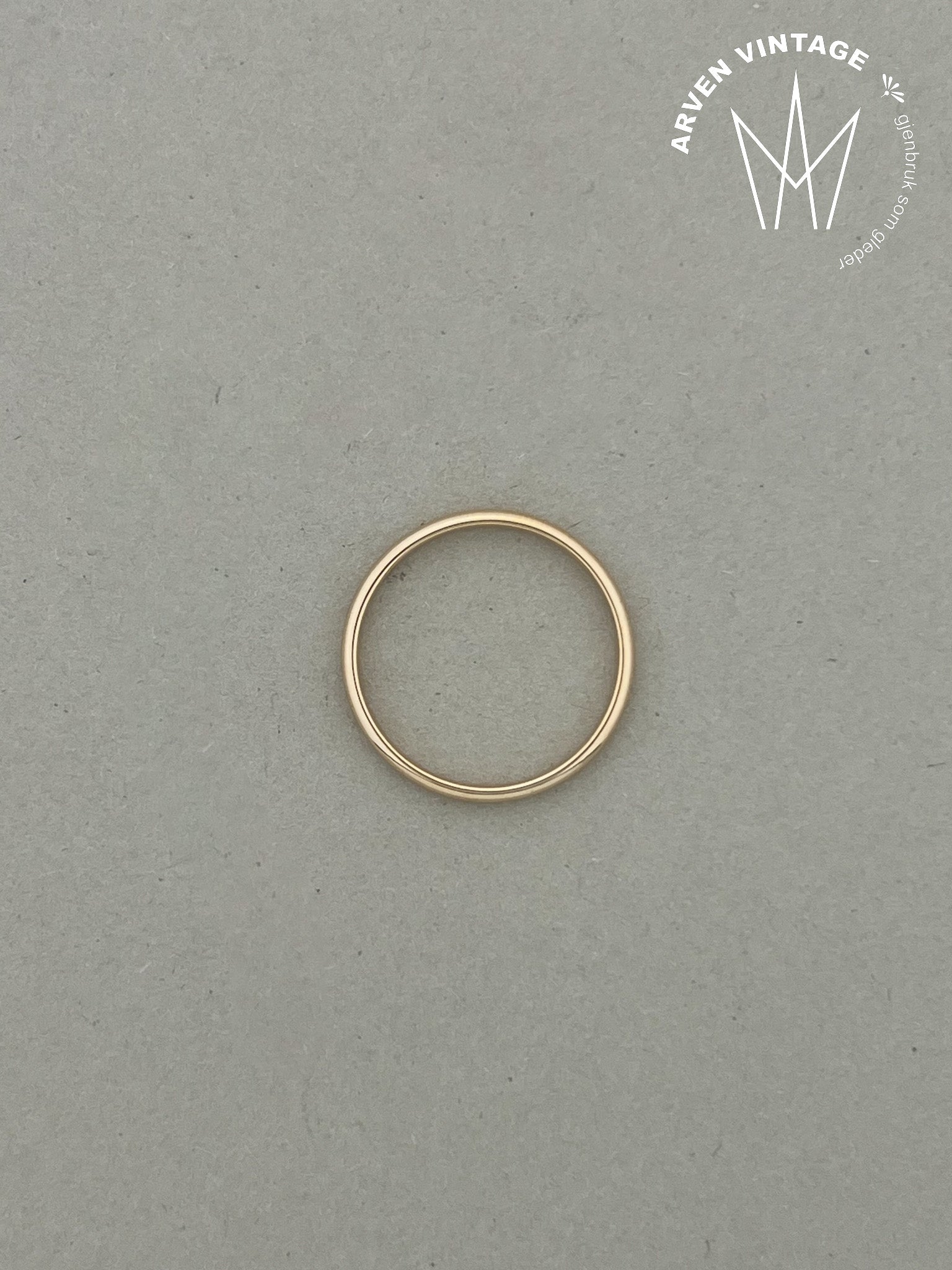 Vintage ring gult gull str 66