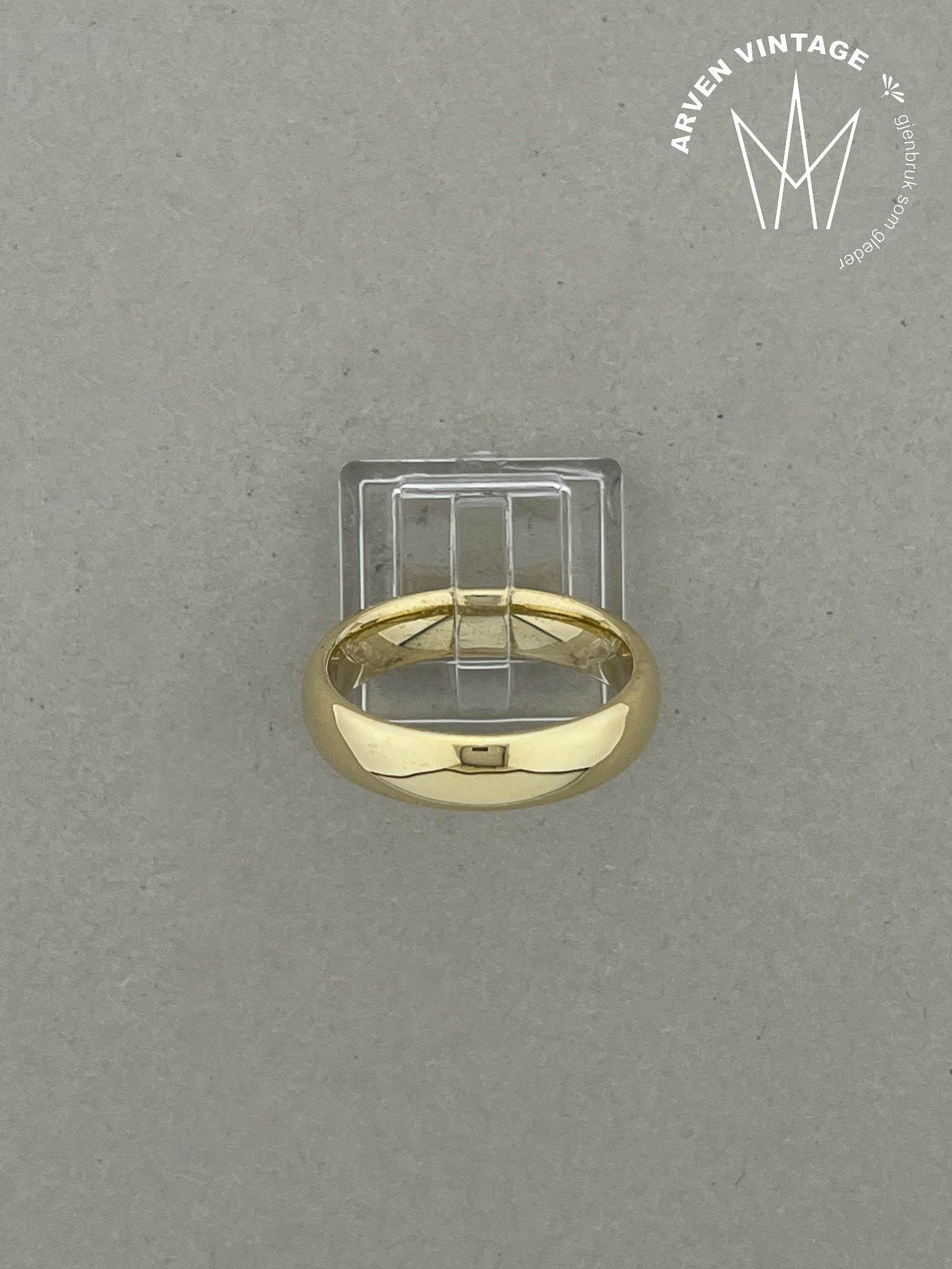 Vintage ring gult gull str 65