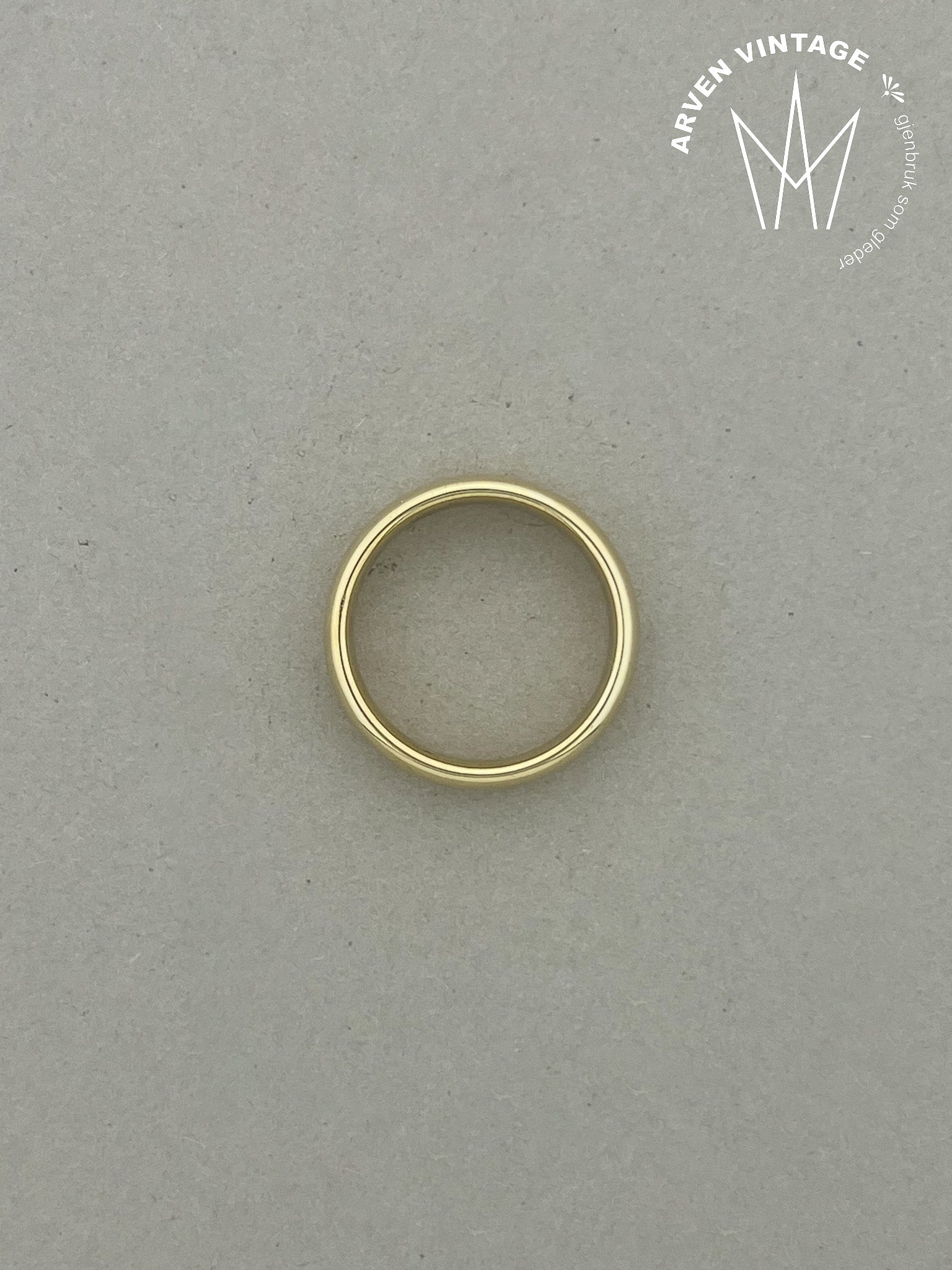 Vintage ring gult gull str 65