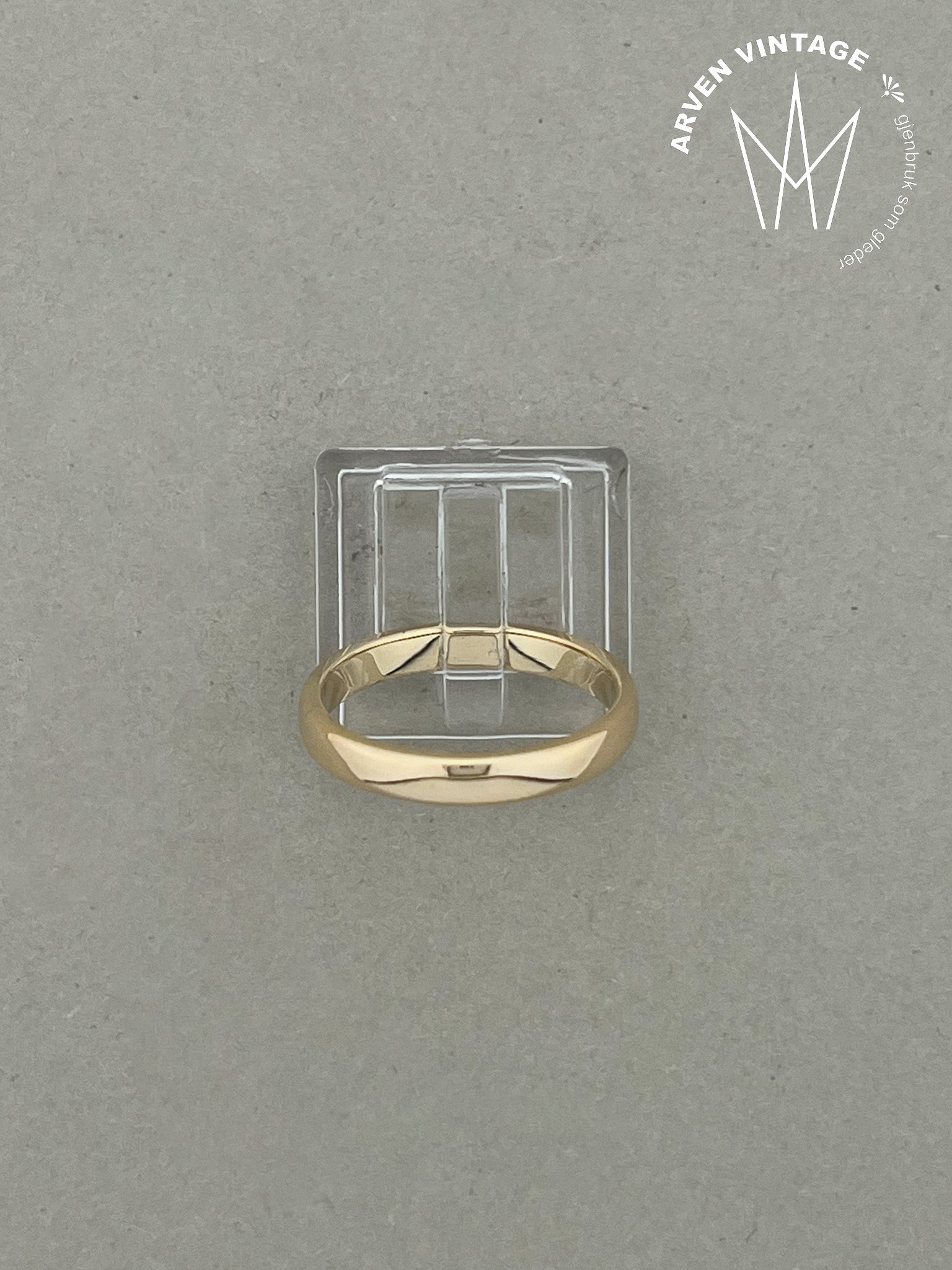 Vintage ring gult gull str 59