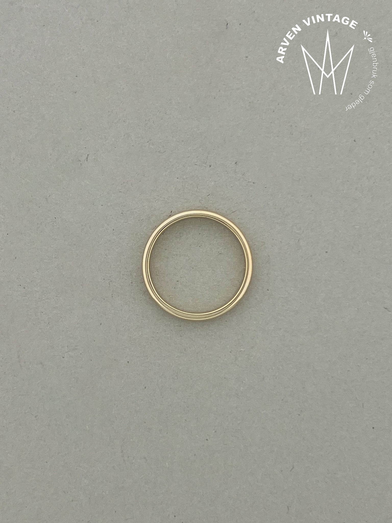 Vintage ring gult gull str 59