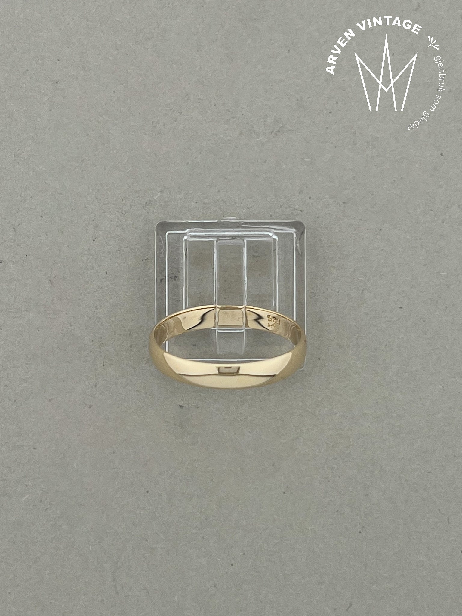 Vintage ring gult gull str 61