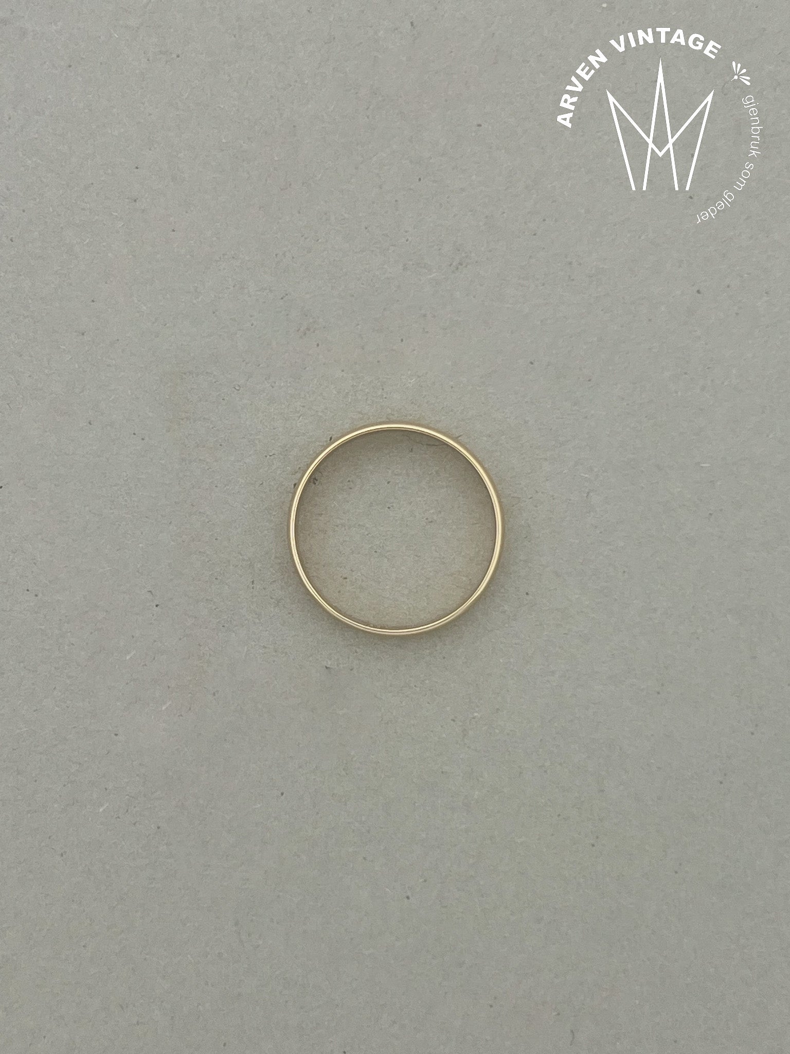 Vintage ring gult gull str 61
