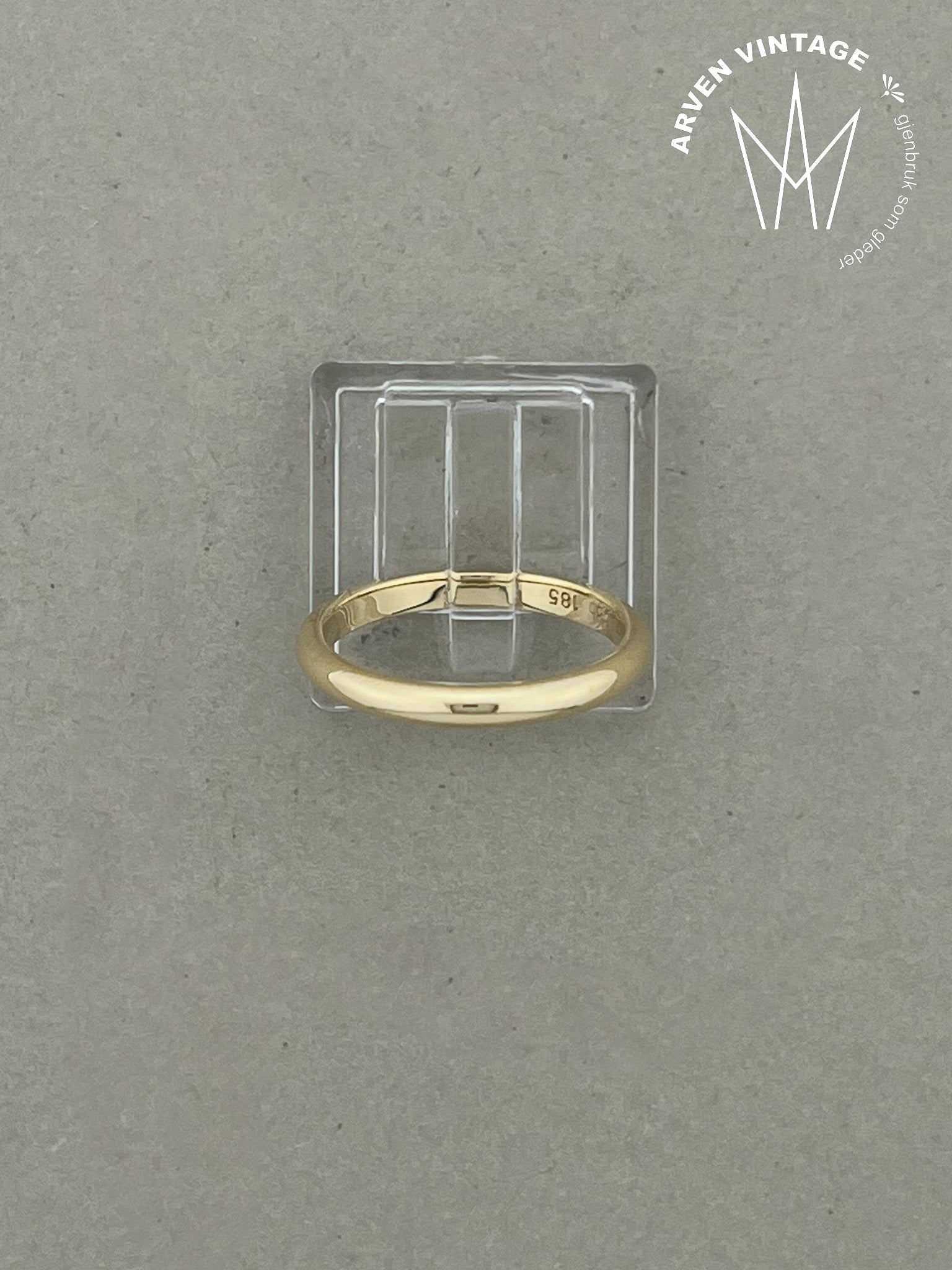 Vintage ring gult gull str 55