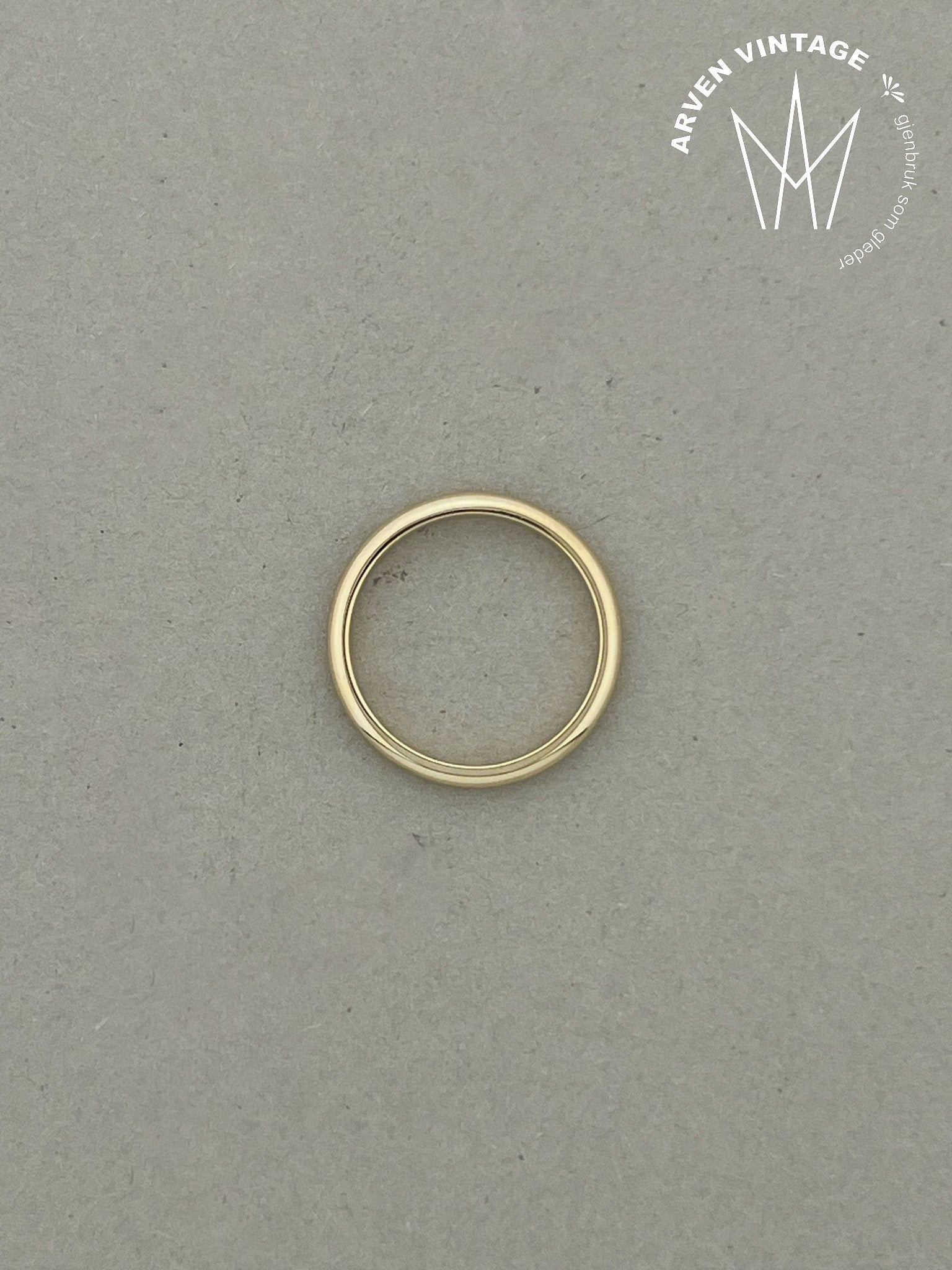 Vintage ring gult gull str 55