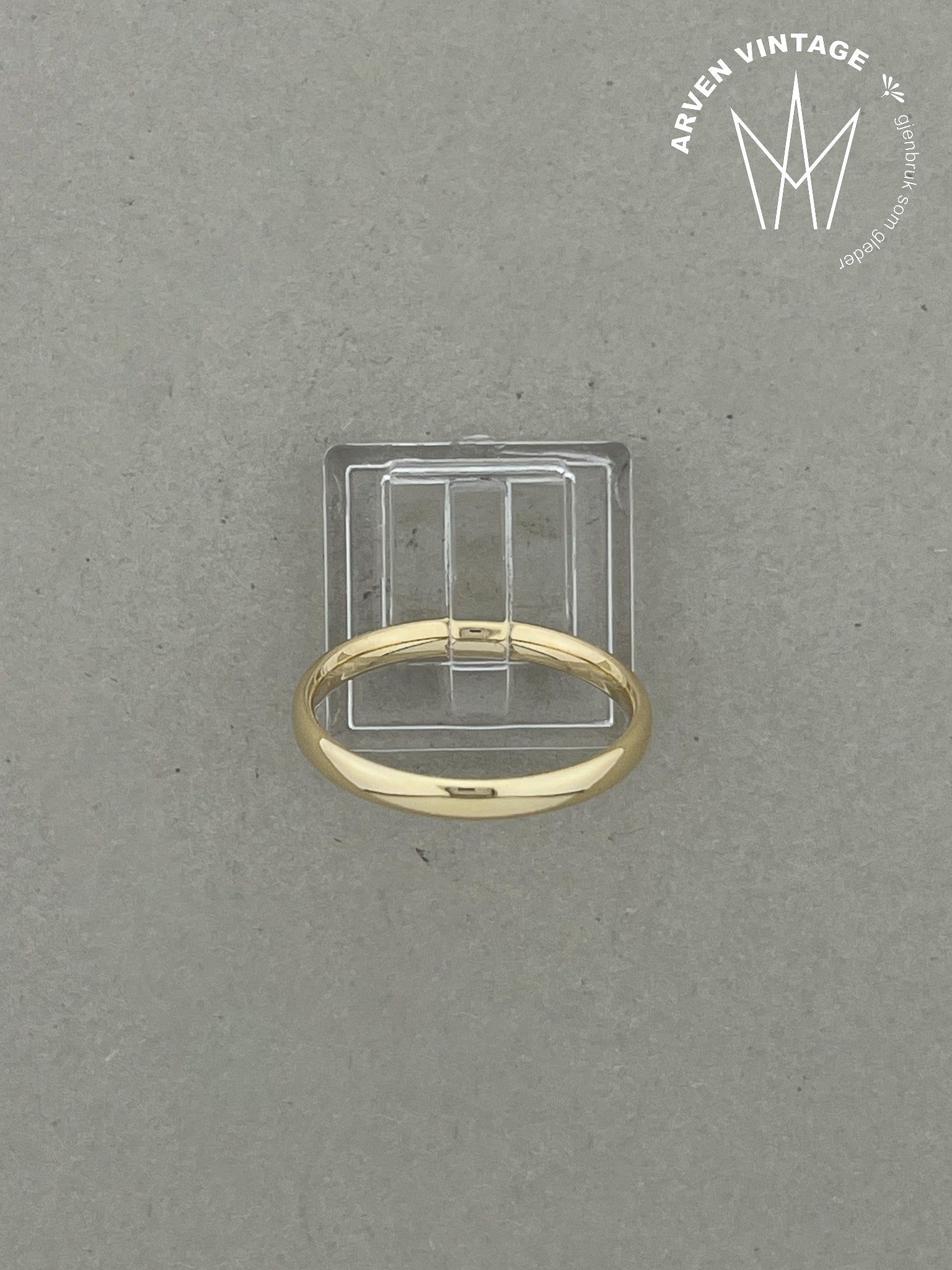 Vintage ring gult gull str 65