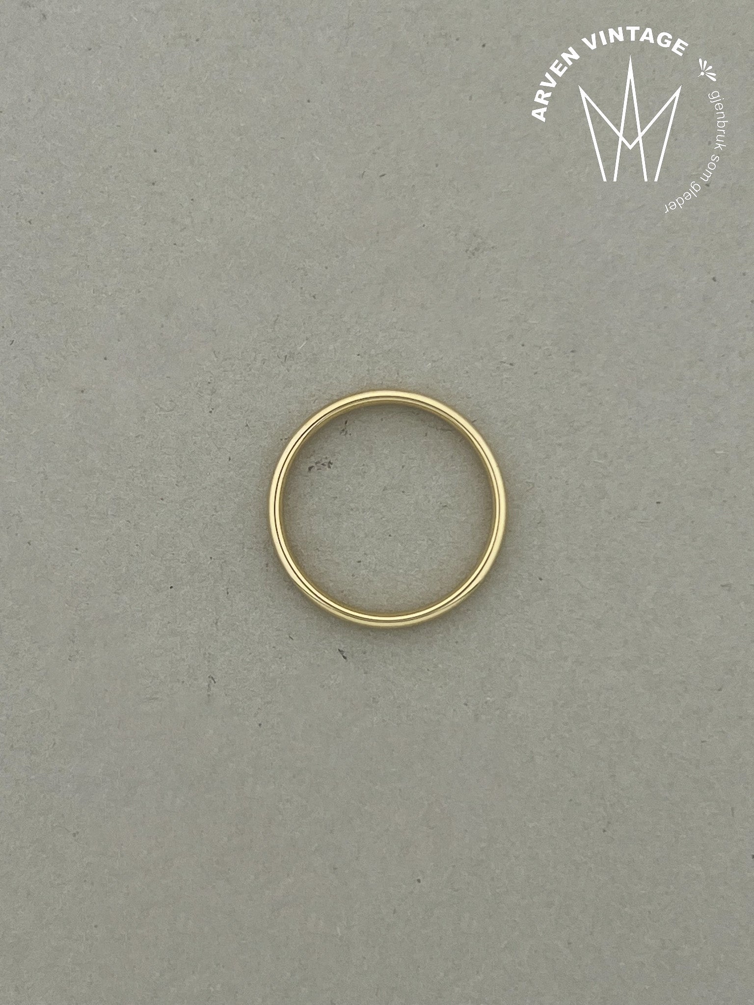 Vintage ring gult gull str 65