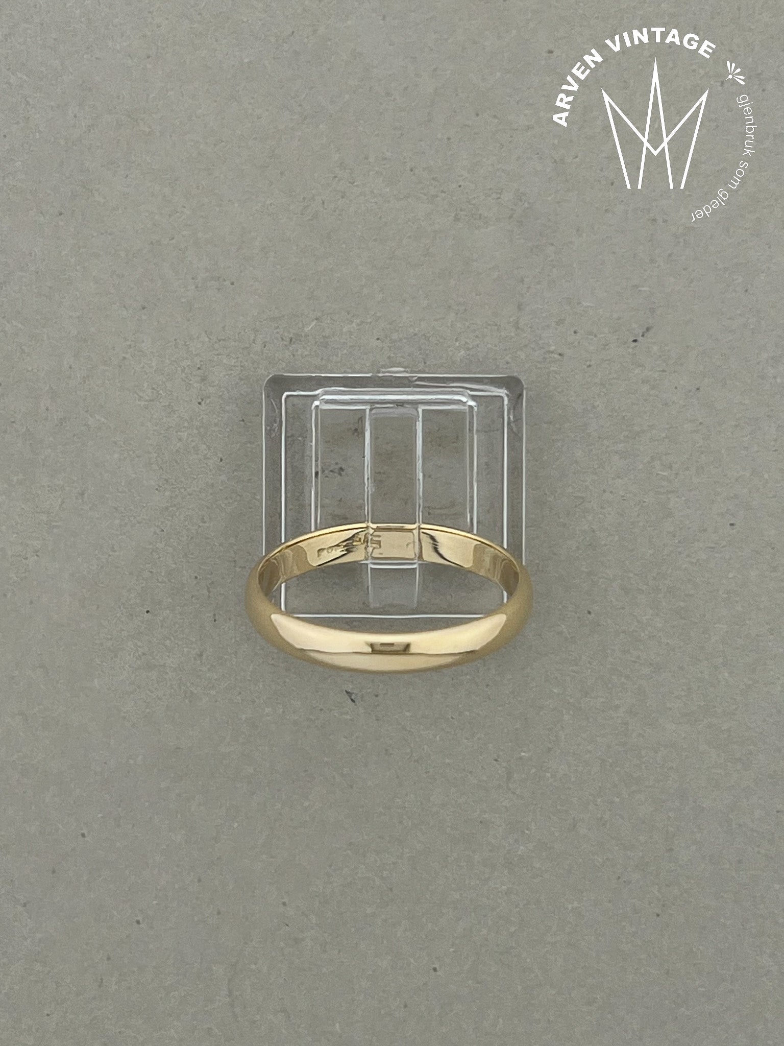 Vintage ring gult gull str 62
