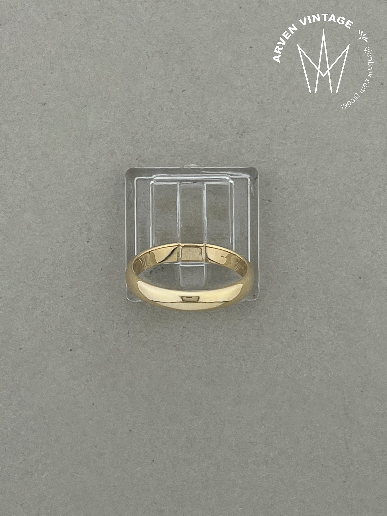 Vintage ring gult gull str 53