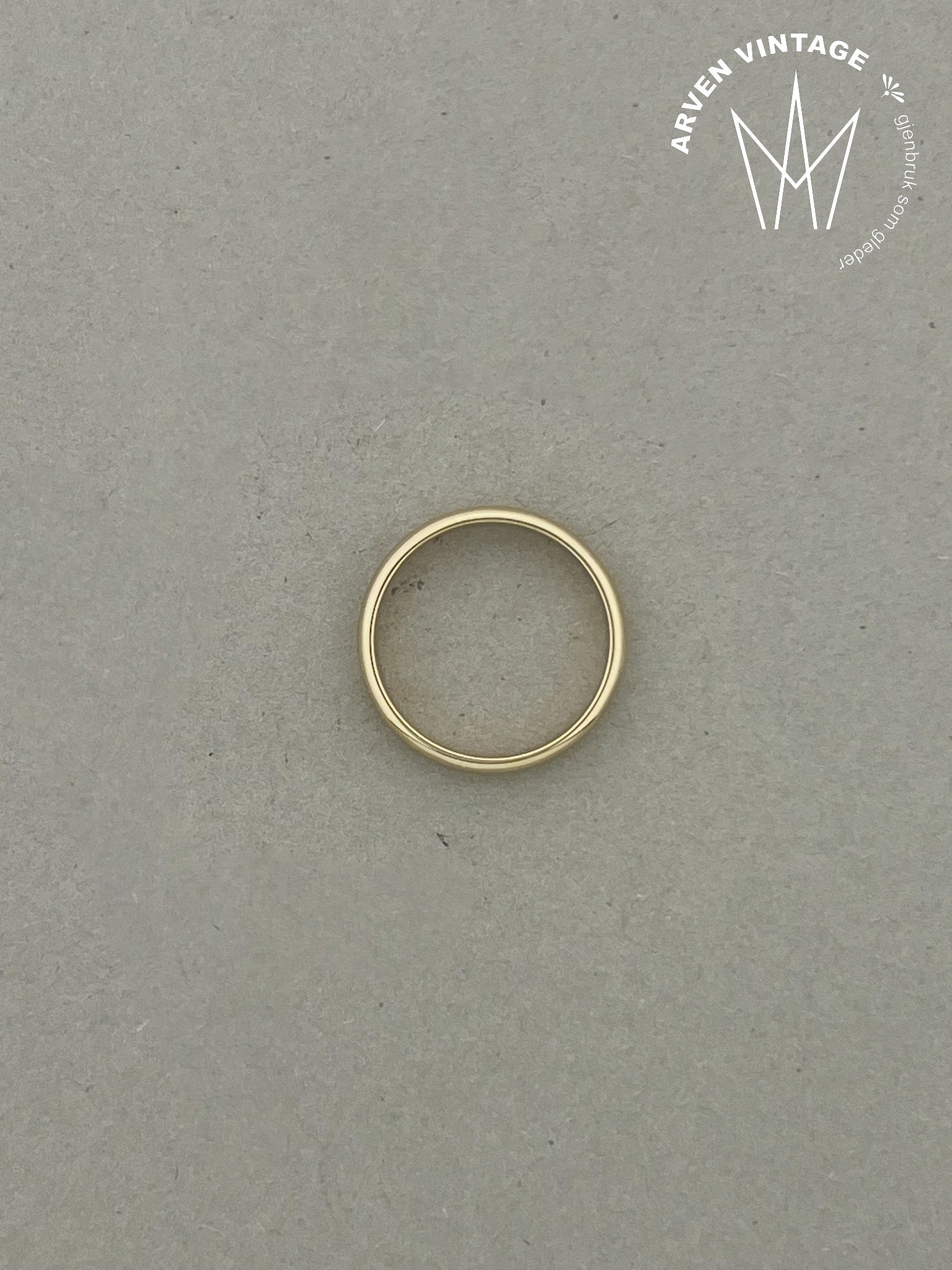 Vintage ring gult gull str 53