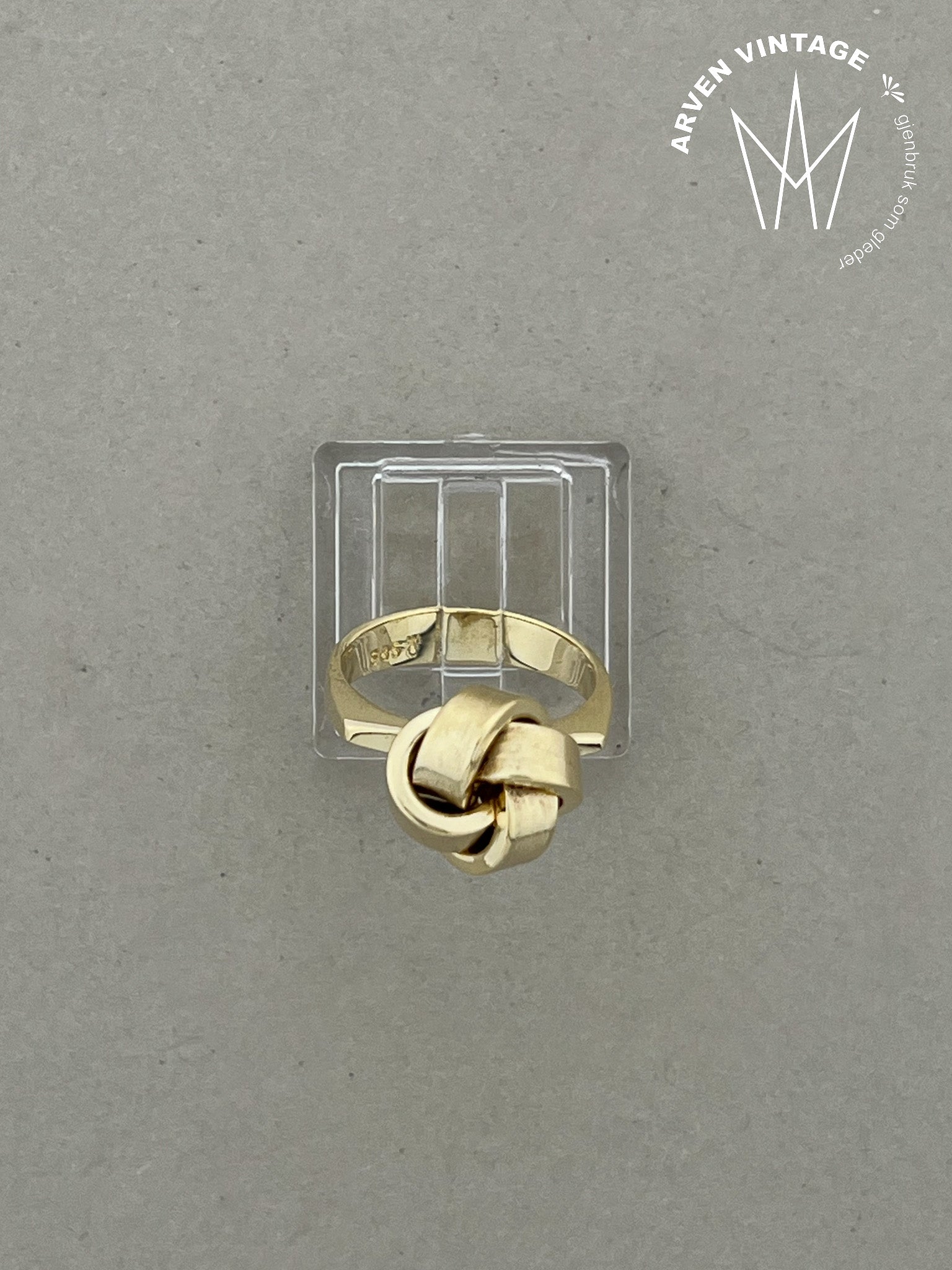 Vintage ring gult gull str 59