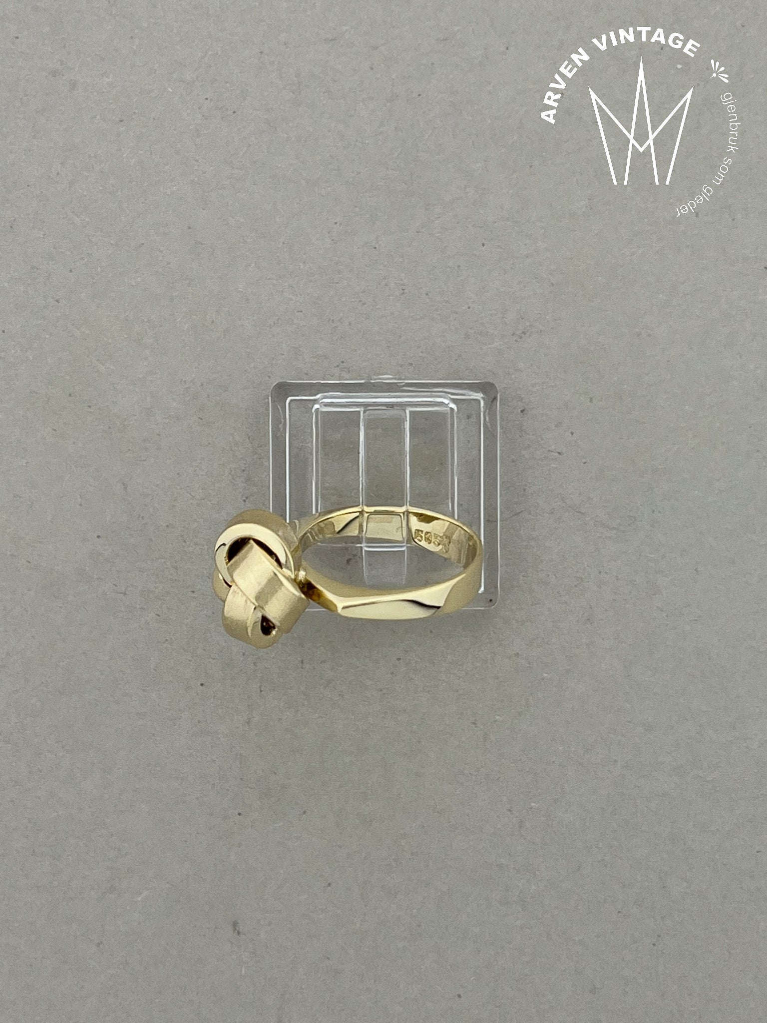 Vintage ring gult gull str 59